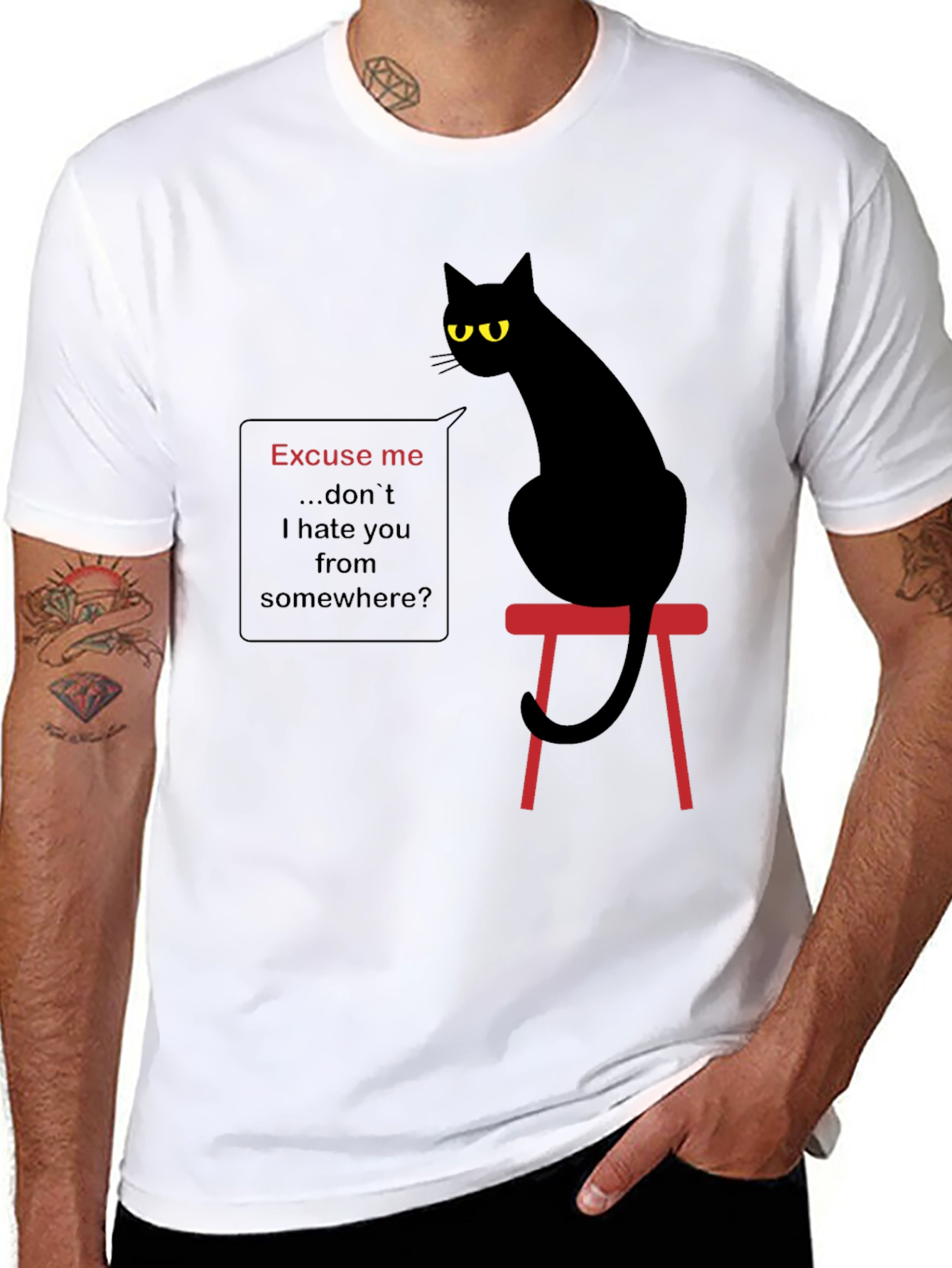 Sarcastic Cat Graphic T-Shirt