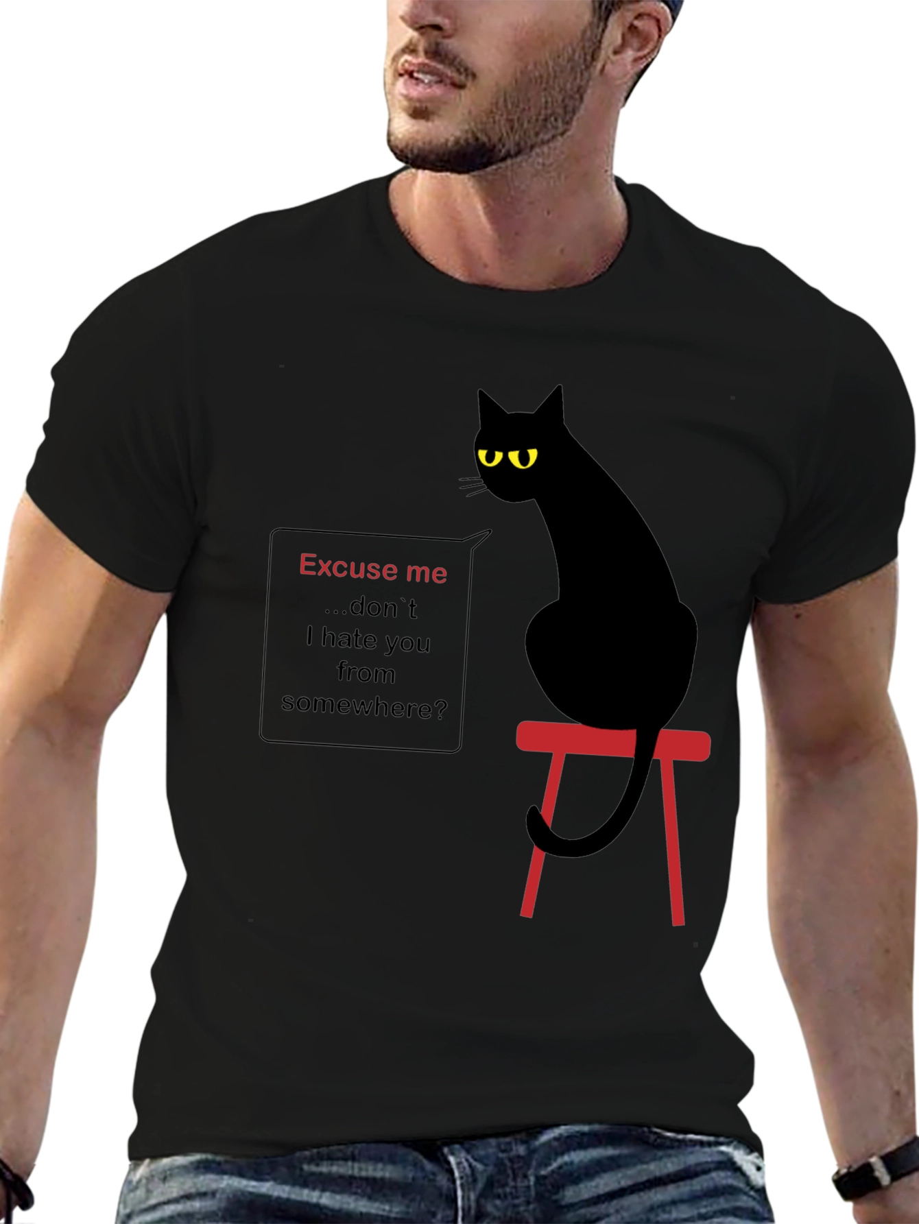 Sarcastic Cat Graphic T-Shirt