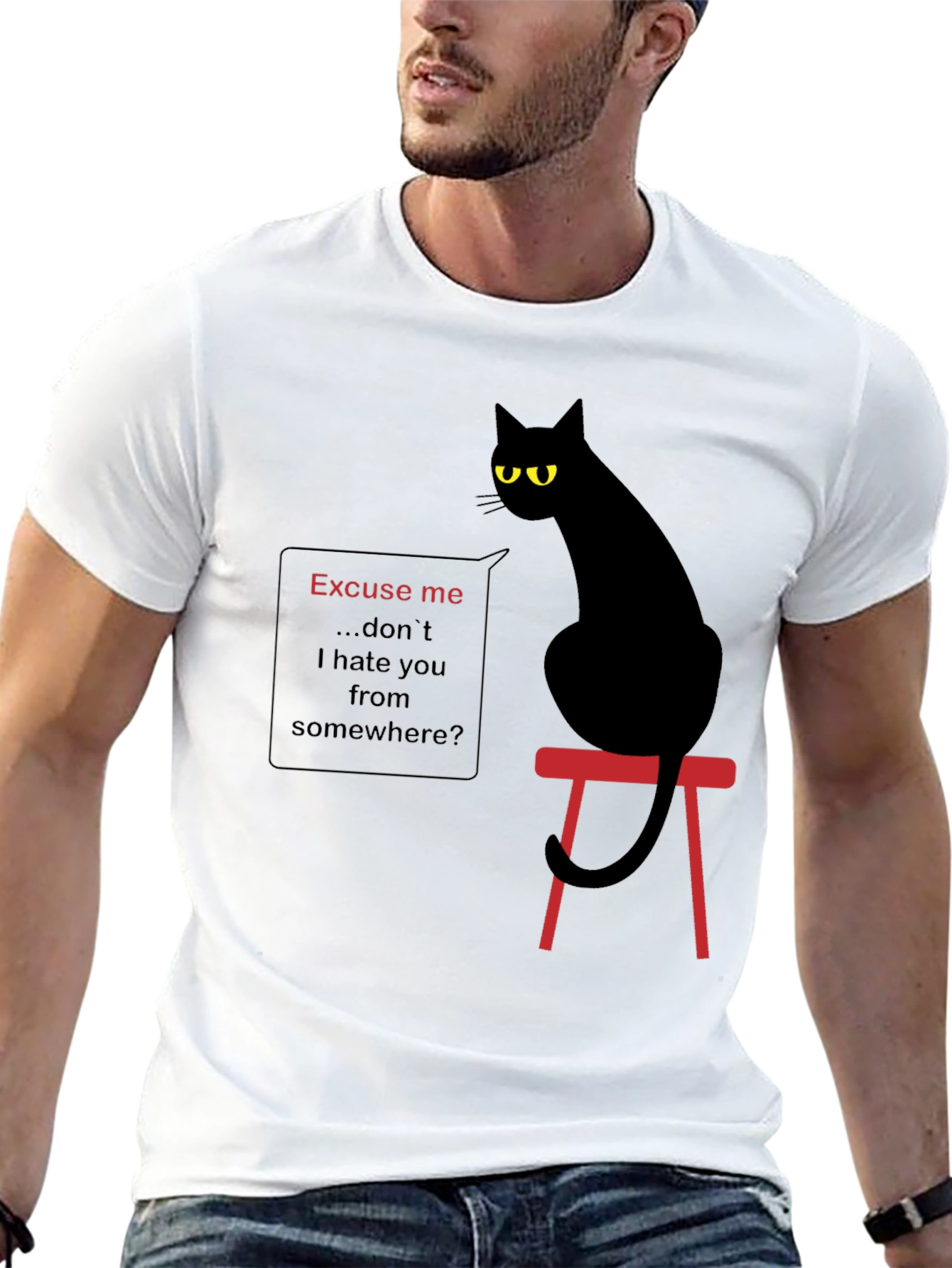 Sarcastic Cat Graphic T-Shirt