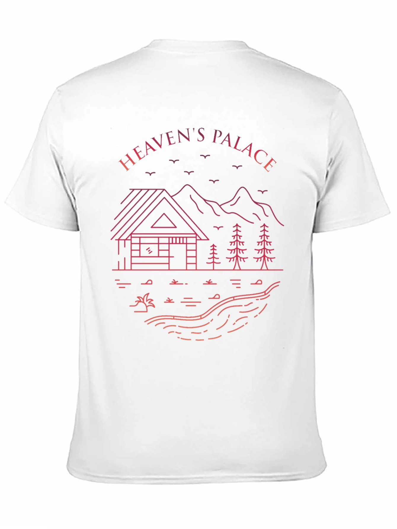 Heavens Palace Cabin Graphic Tee - Black