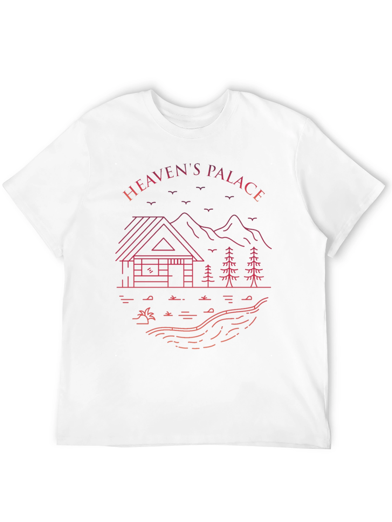 Heavens Palace Cabin Graphic Tee - Black