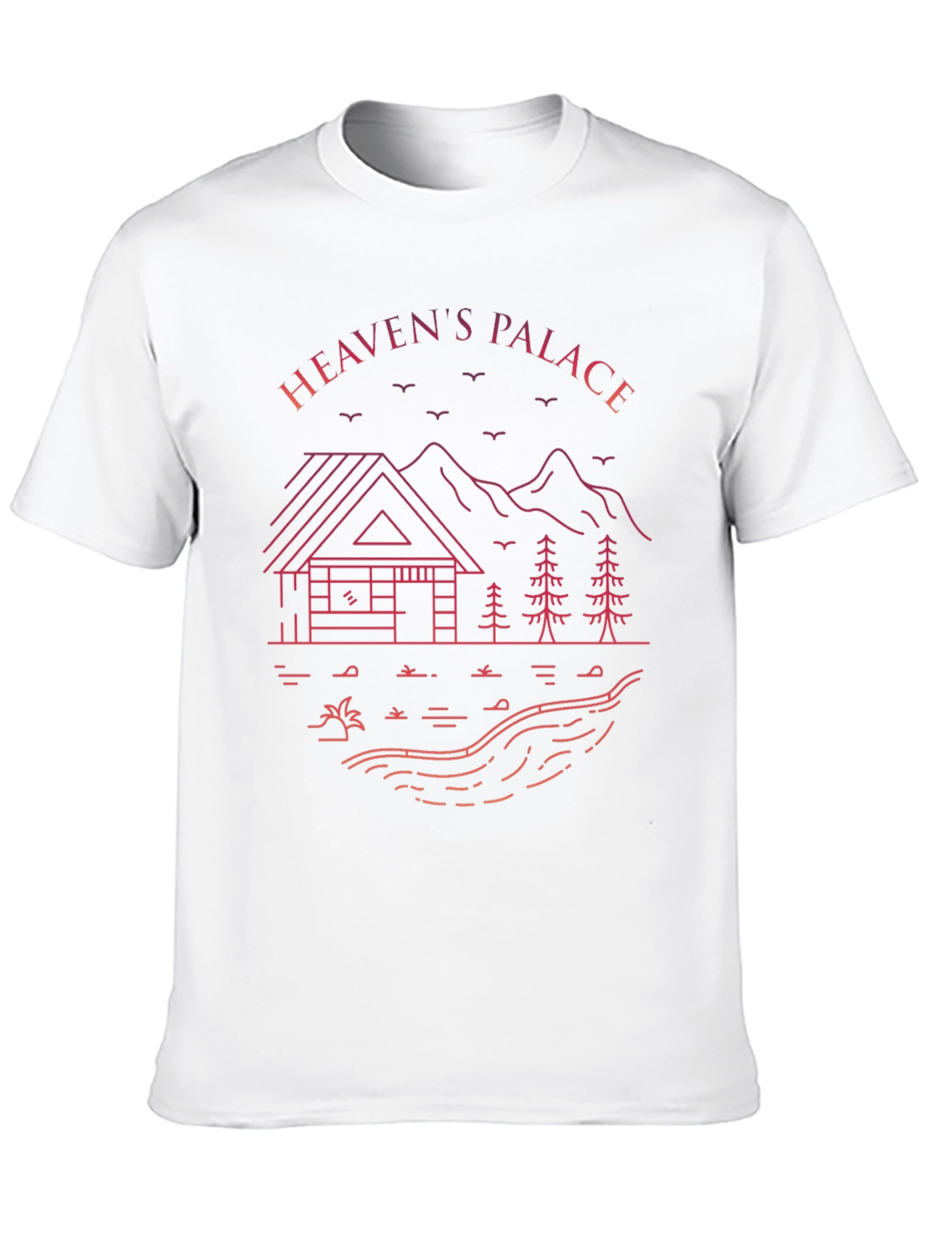 Heavens Palace Cabin Graphic Tee - Black