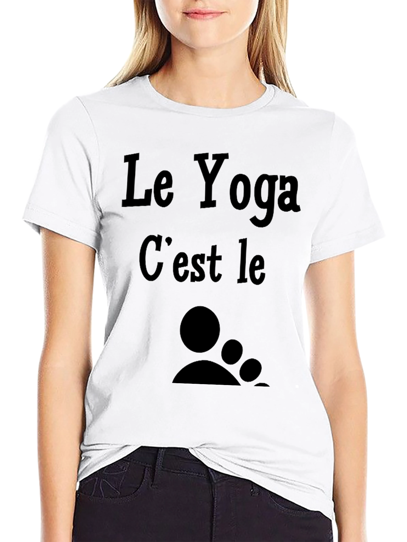 Le Yoga Cest Le Mens Black Graphic Tee