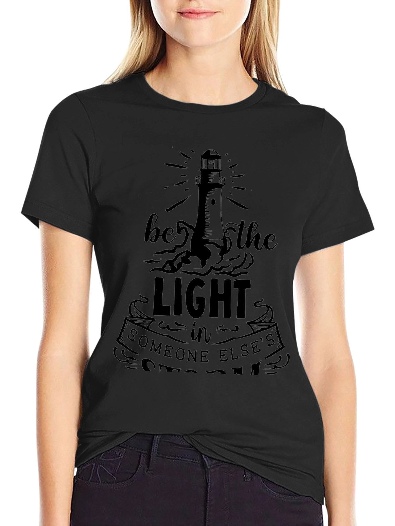 Be the Light Graphic Tee - Positive Message T-Shirt