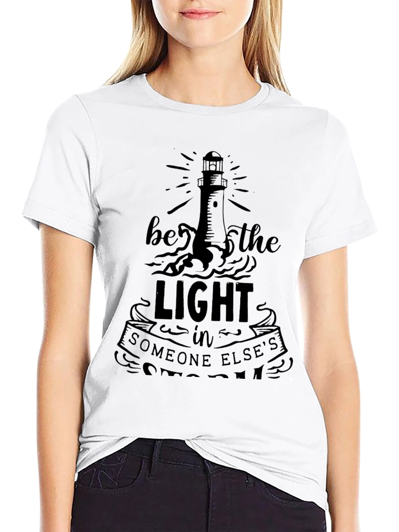 Be the Light Graphic Tee - Positive Message T-Shirt