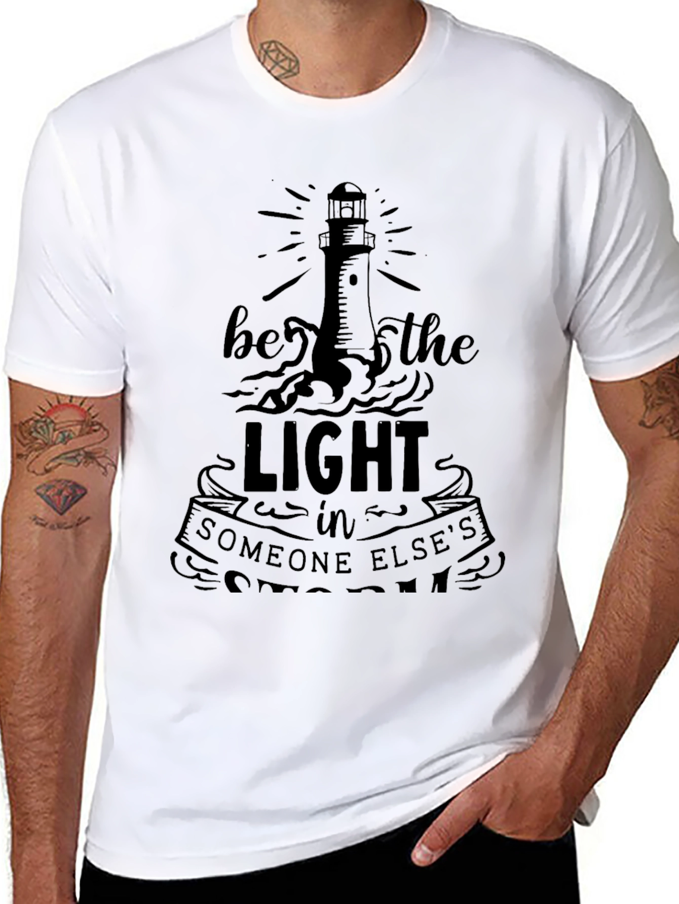 Be the Light Graphic Tee - Positive Message T-Shirt