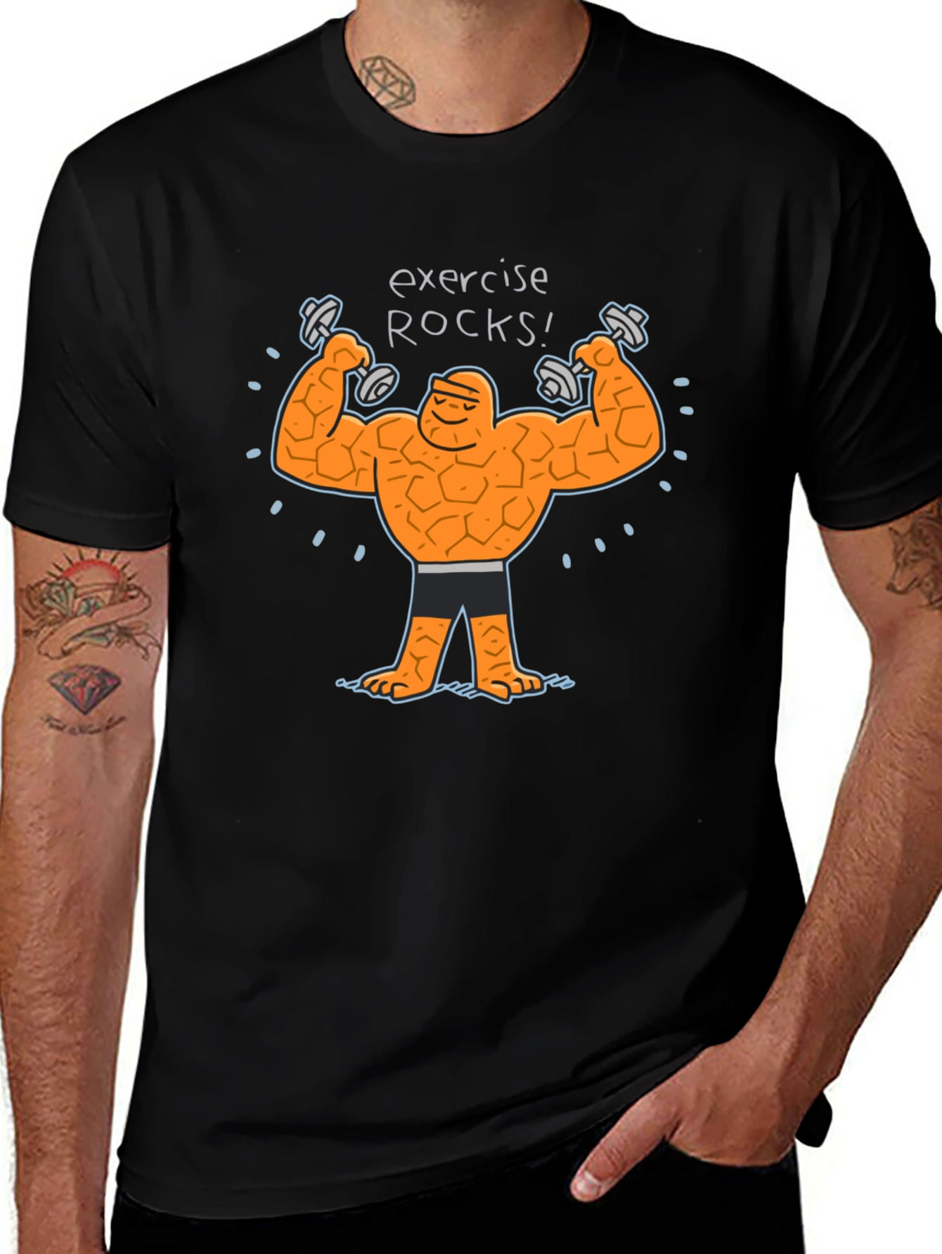 Exercise Rocks! The Thing Graphic T-Shirt