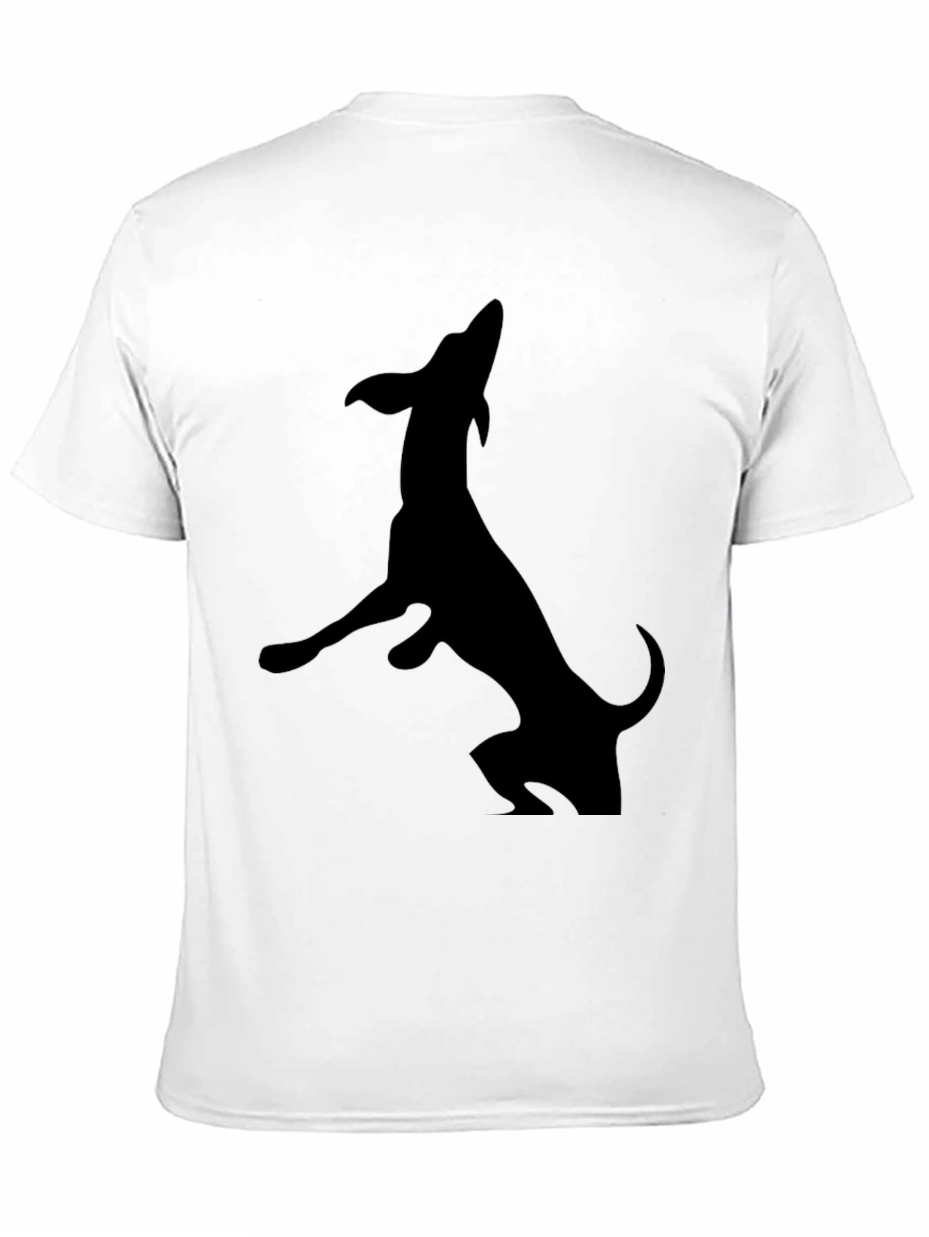 Mens Black Dog Silhouette T-Shirt