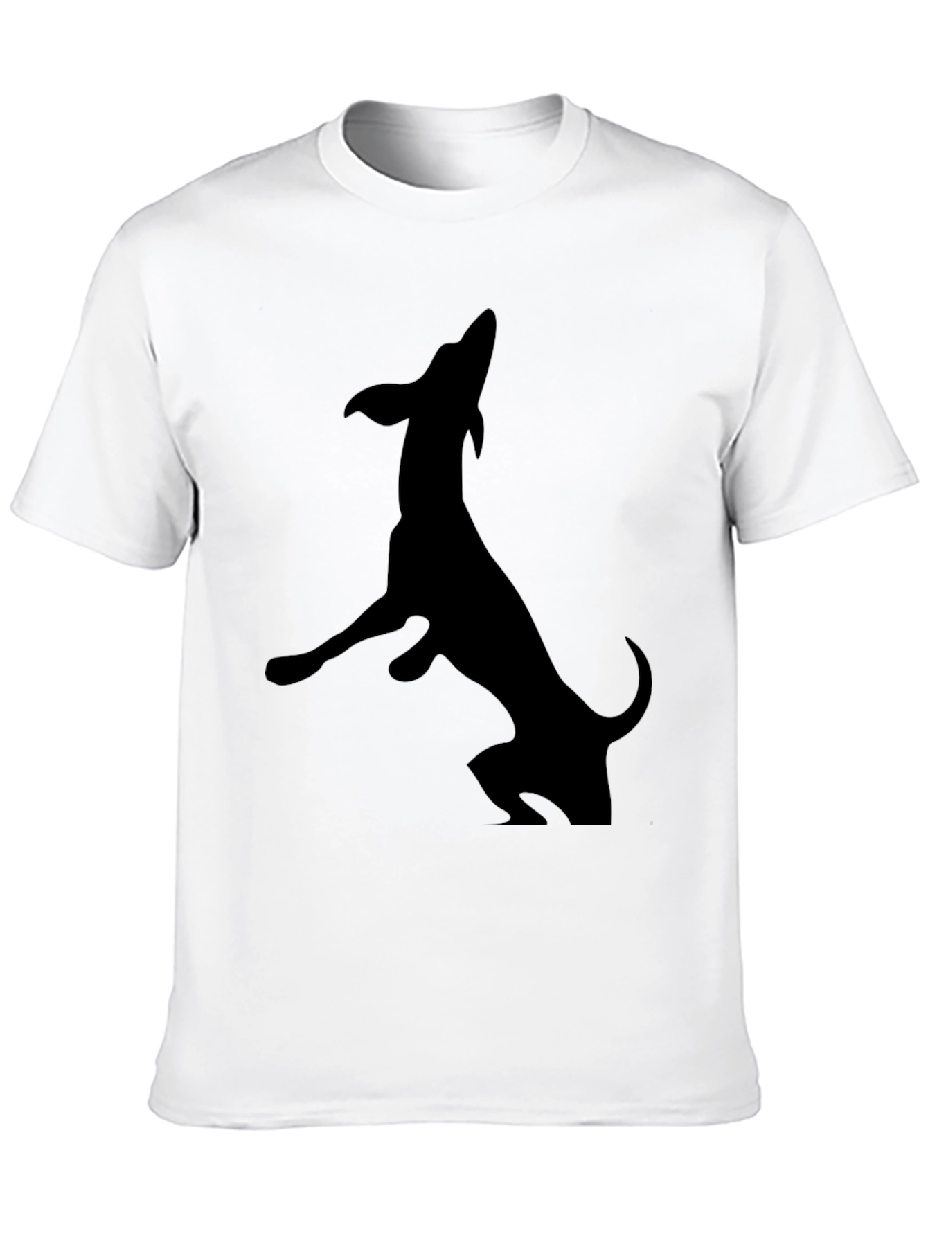 Mens Black Dog Silhouette T-Shirt