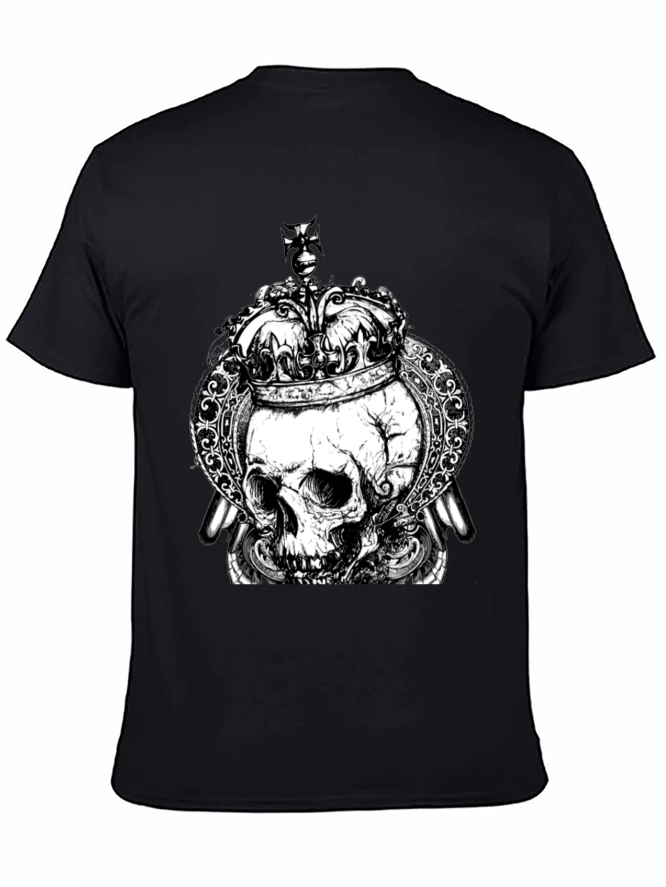 Skull King Graphic T-Shirt - Black Crew Neck Tee