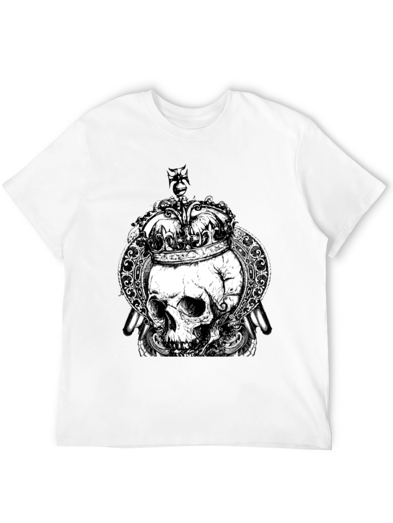 Skull King Graphic T-Shirt - Black Crew Neck Tee