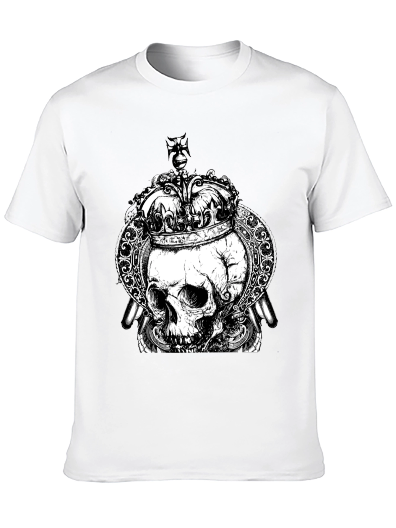 Skull King Graphic T-Shirt - Black Crew Neck Tee