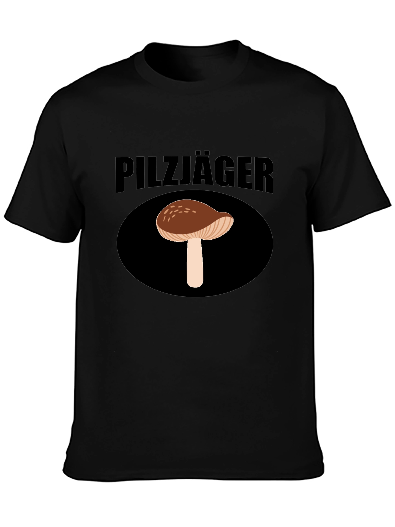 Pilzjäger Mushroom Hunter Graphic Tee - Black