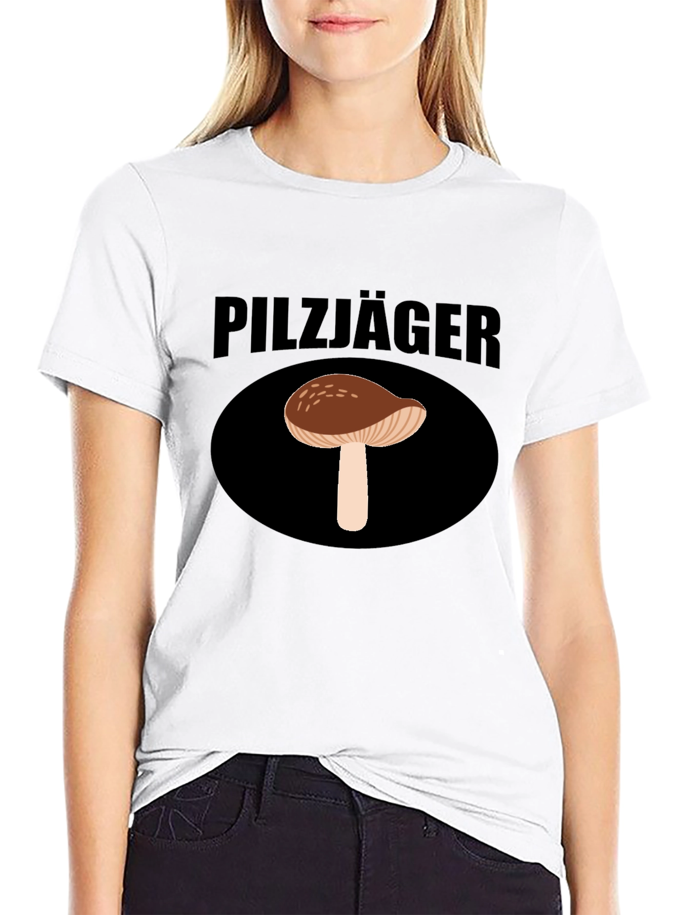 Pilzjäger Mushroom Hunter Graphic Tee - Black