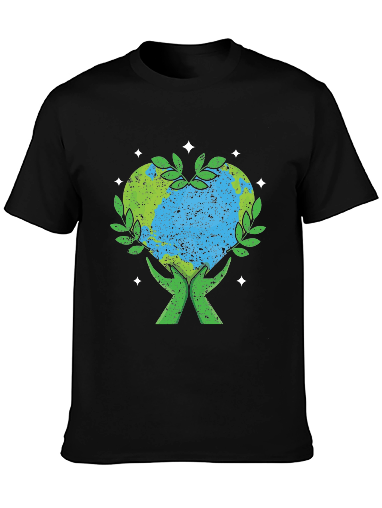 Earth Heart Hands Graphic T-Shirt