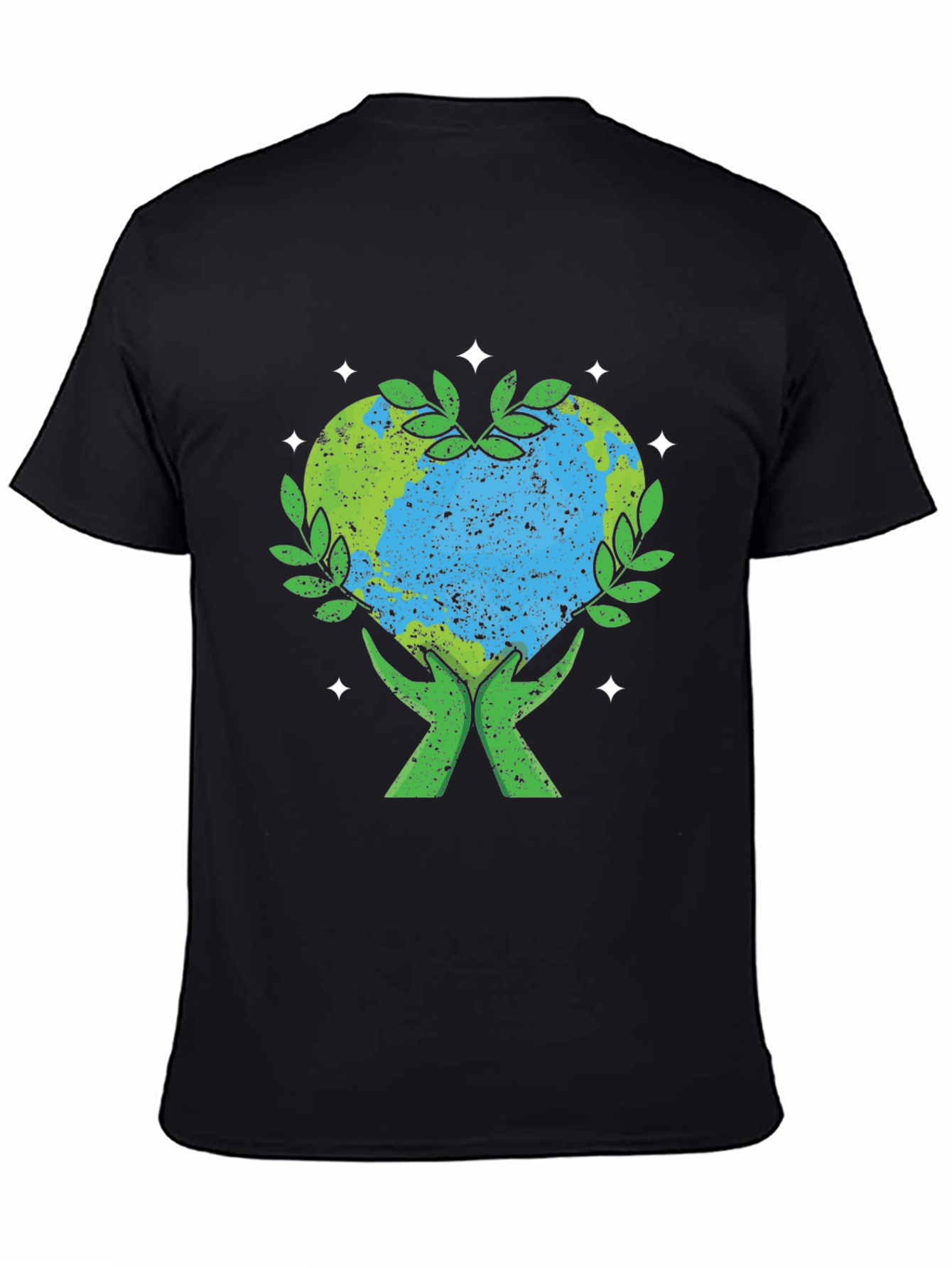 Earth Heart Hands Graphic T-Shirt