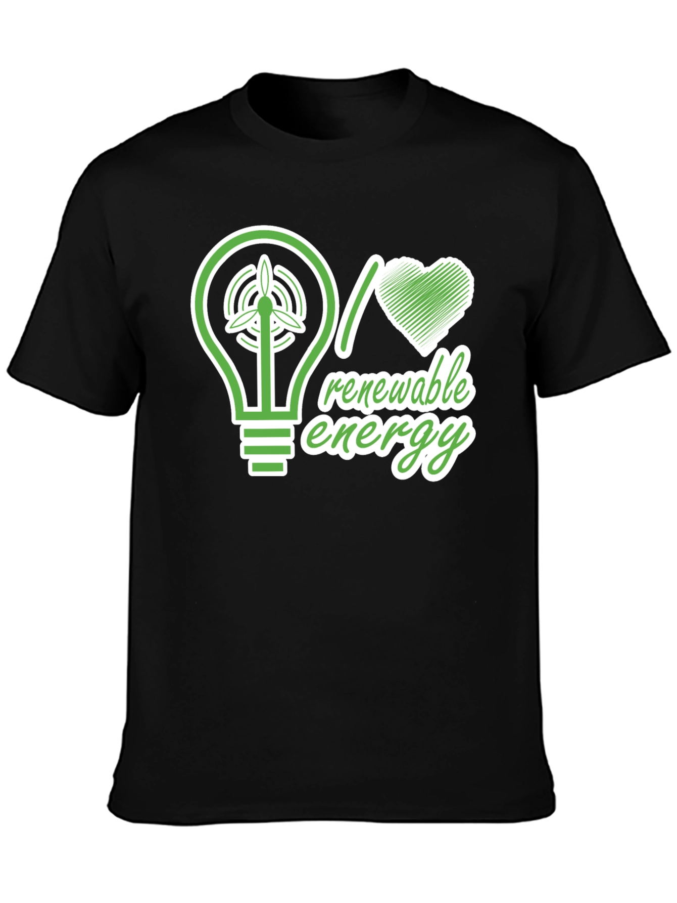 Renewable Energy Graphic T-Shirt - Eco-Friendly Design