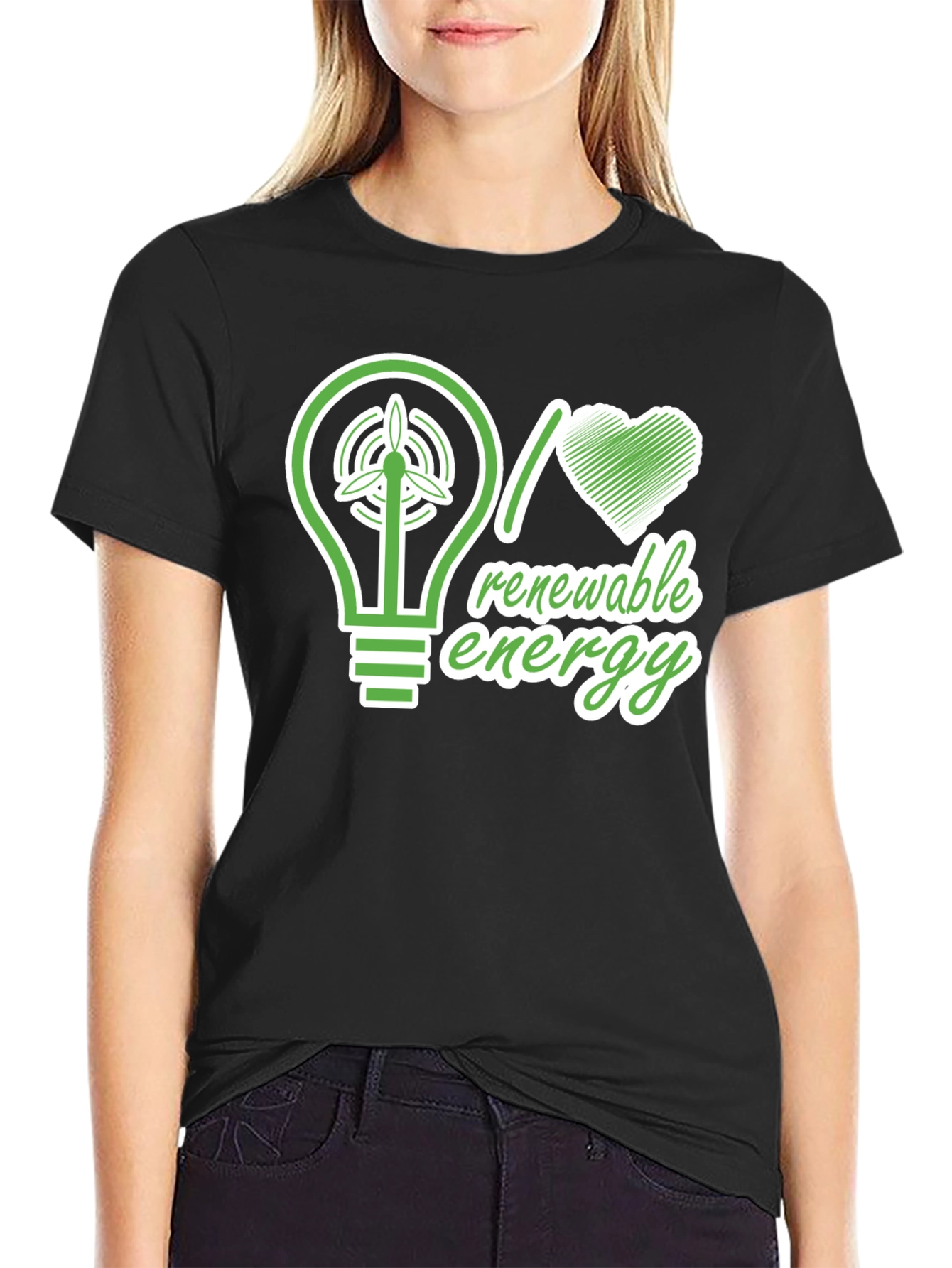 Renewable Energy Graphic T-Shirt - Eco-Friendly Design