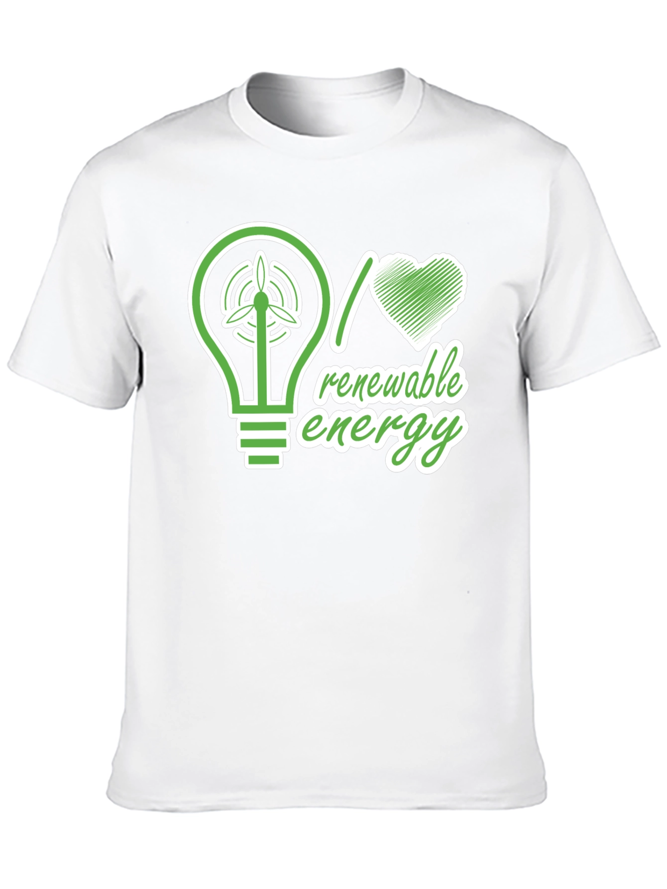 Renewable Energy Graphic T-Shirt - Eco-Friendly Design