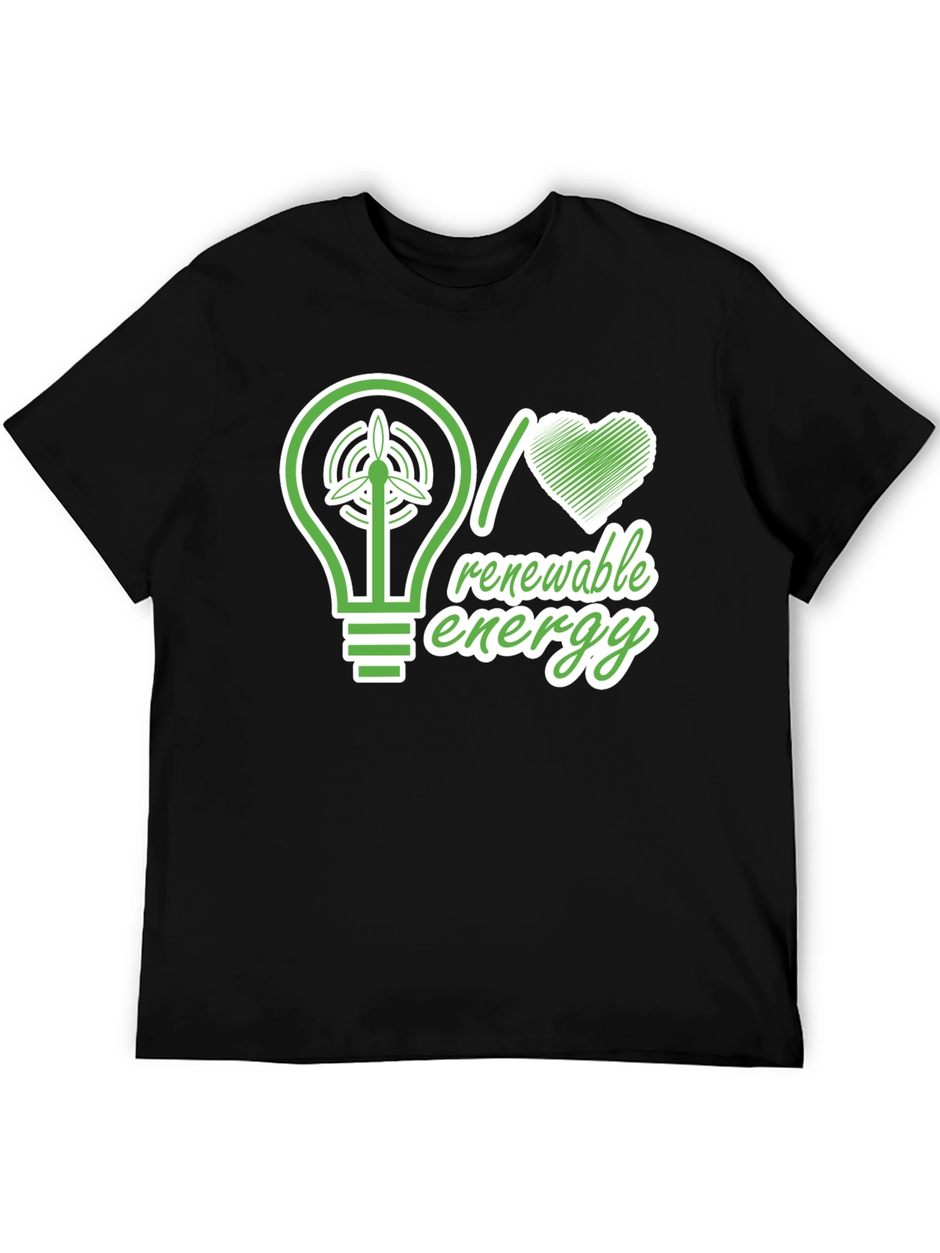 Renewable Energy Graphic T-Shirt - Eco-Friendly Design