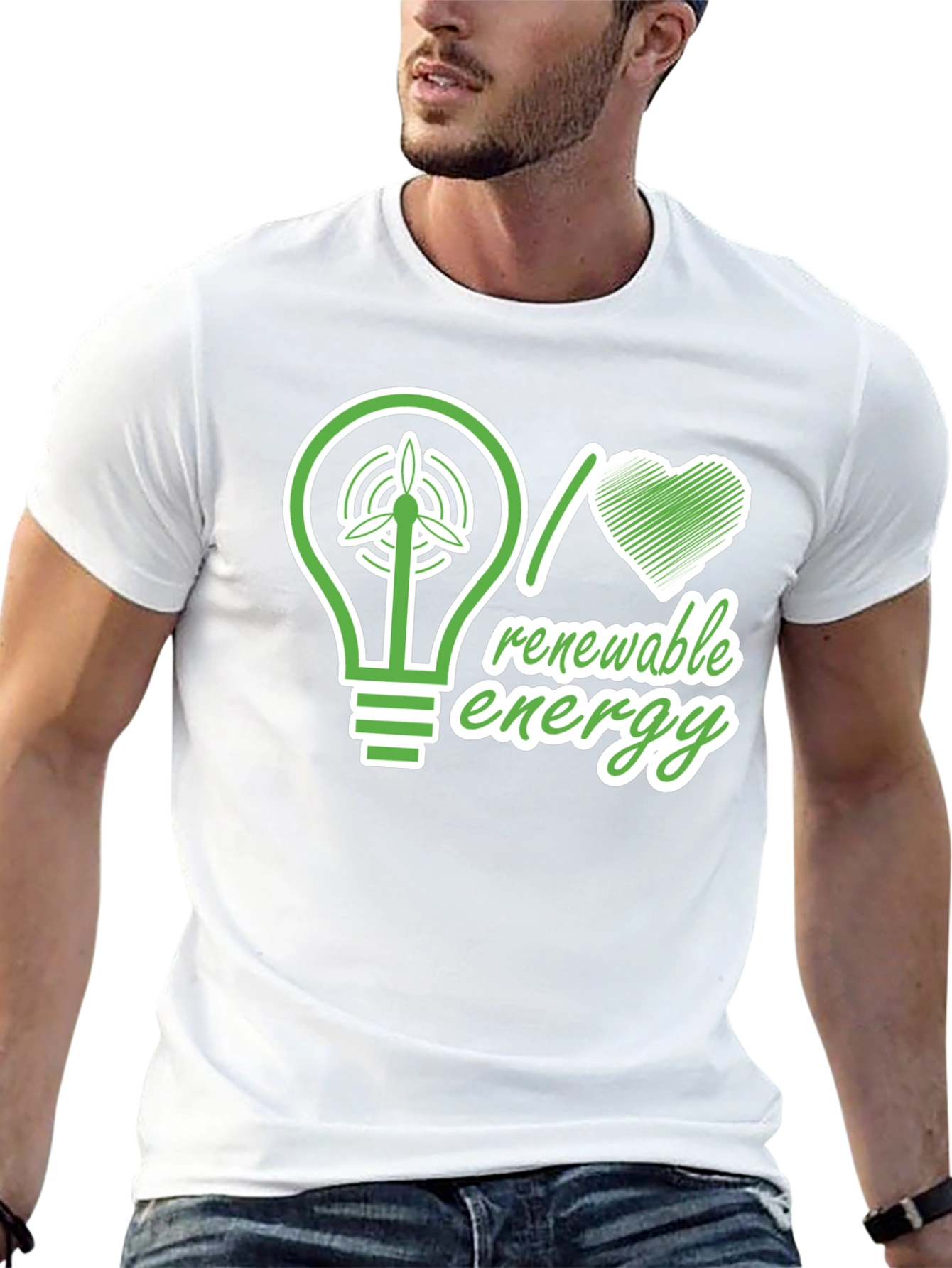Renewable Energy Graphic T-Shirt - Eco-Friendly Design