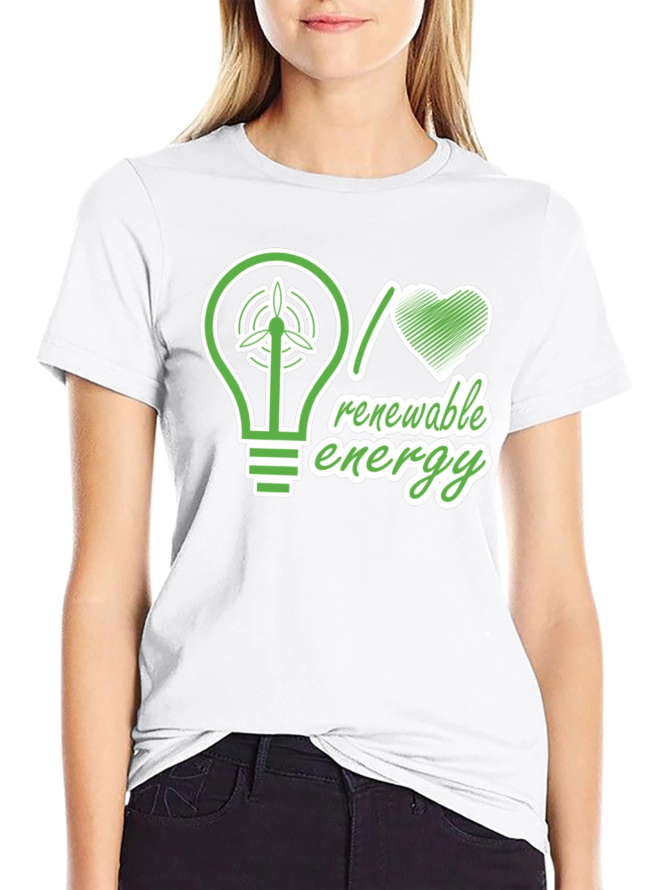 Renewable Energy Graphic T-Shirt - Eco-Friendly Design