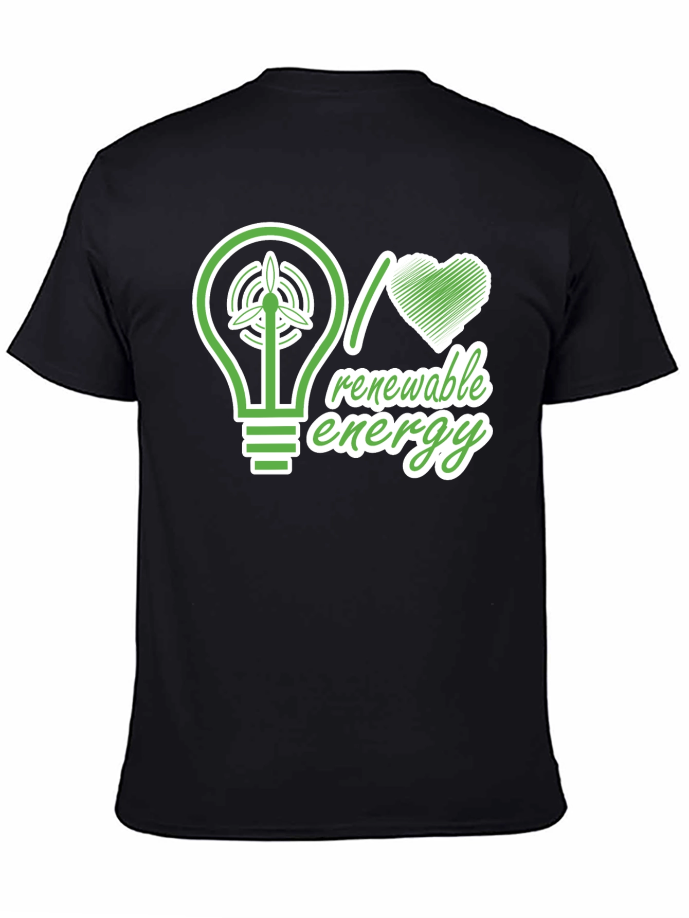 Renewable Energy Graphic T-Shirt - Eco-Friendly Design