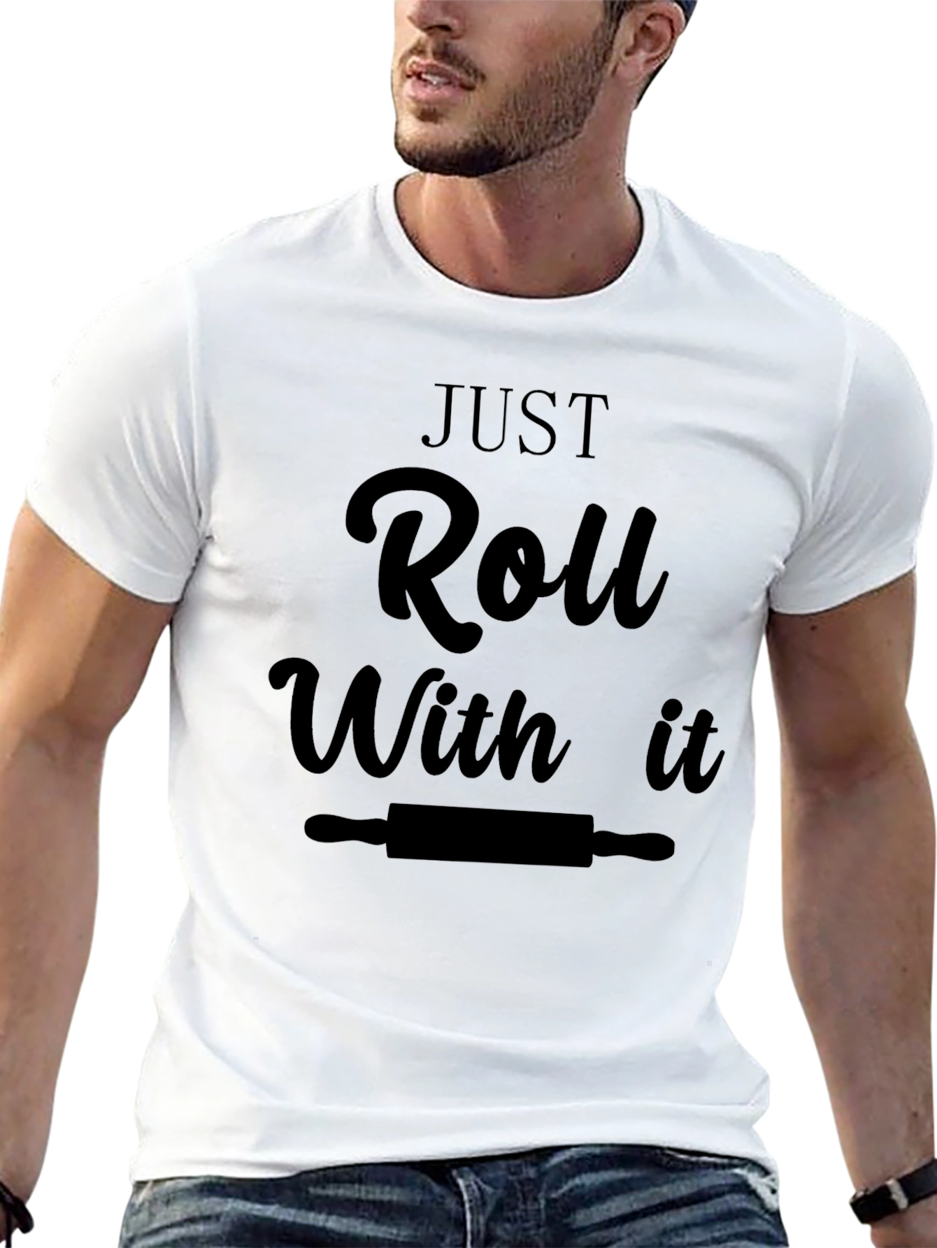 Just Roll With It Black T-Shirt