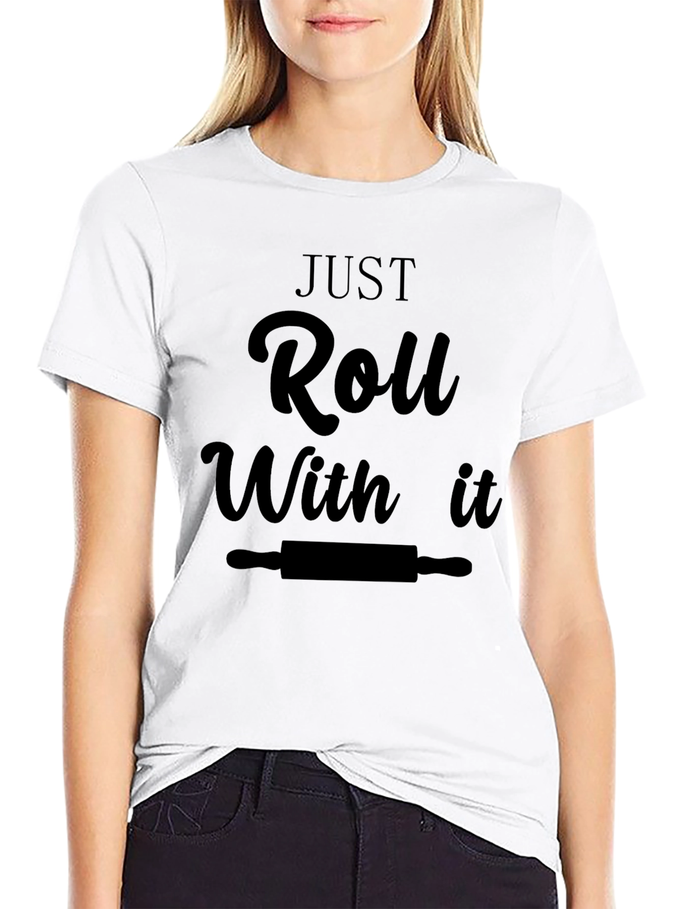 Just Roll With It Black T-Shirt