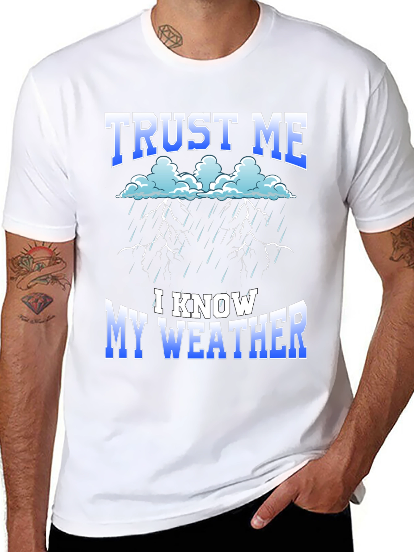 Trust Me I Know My Weather Black T-Shirt