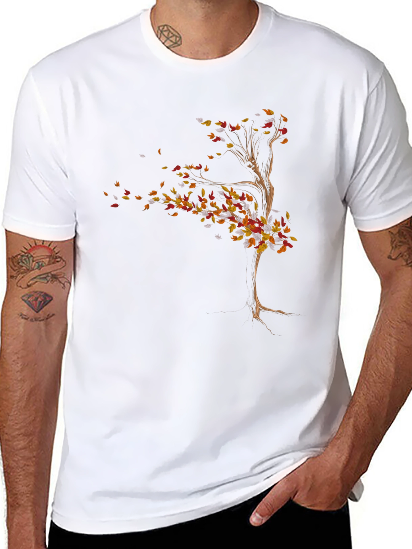 Autumn Tree Graphic T-Shirt - Stylish Fall Apparel