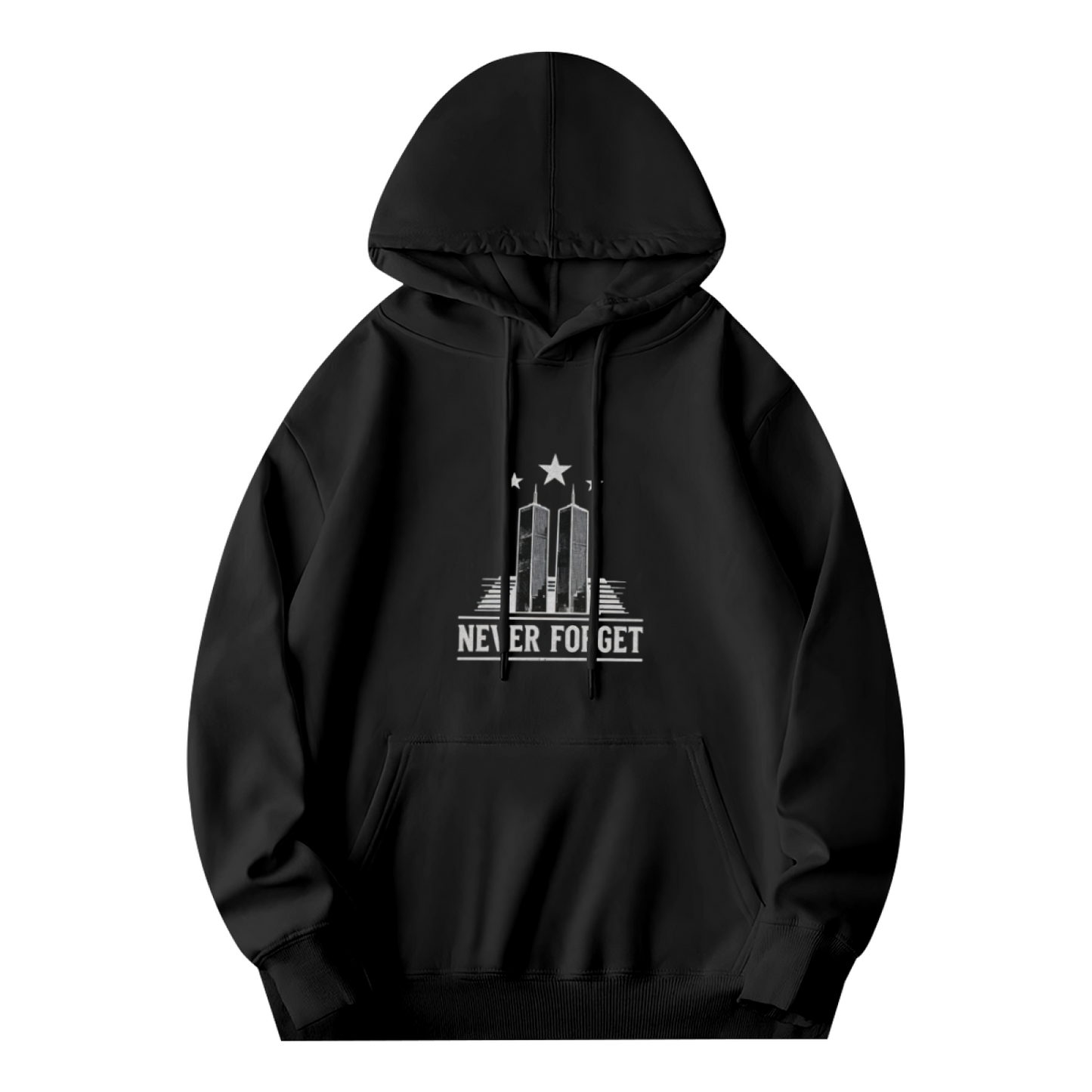 Never Forget Minimalist Twin Towers 9/11 Patriot Day Hoodie