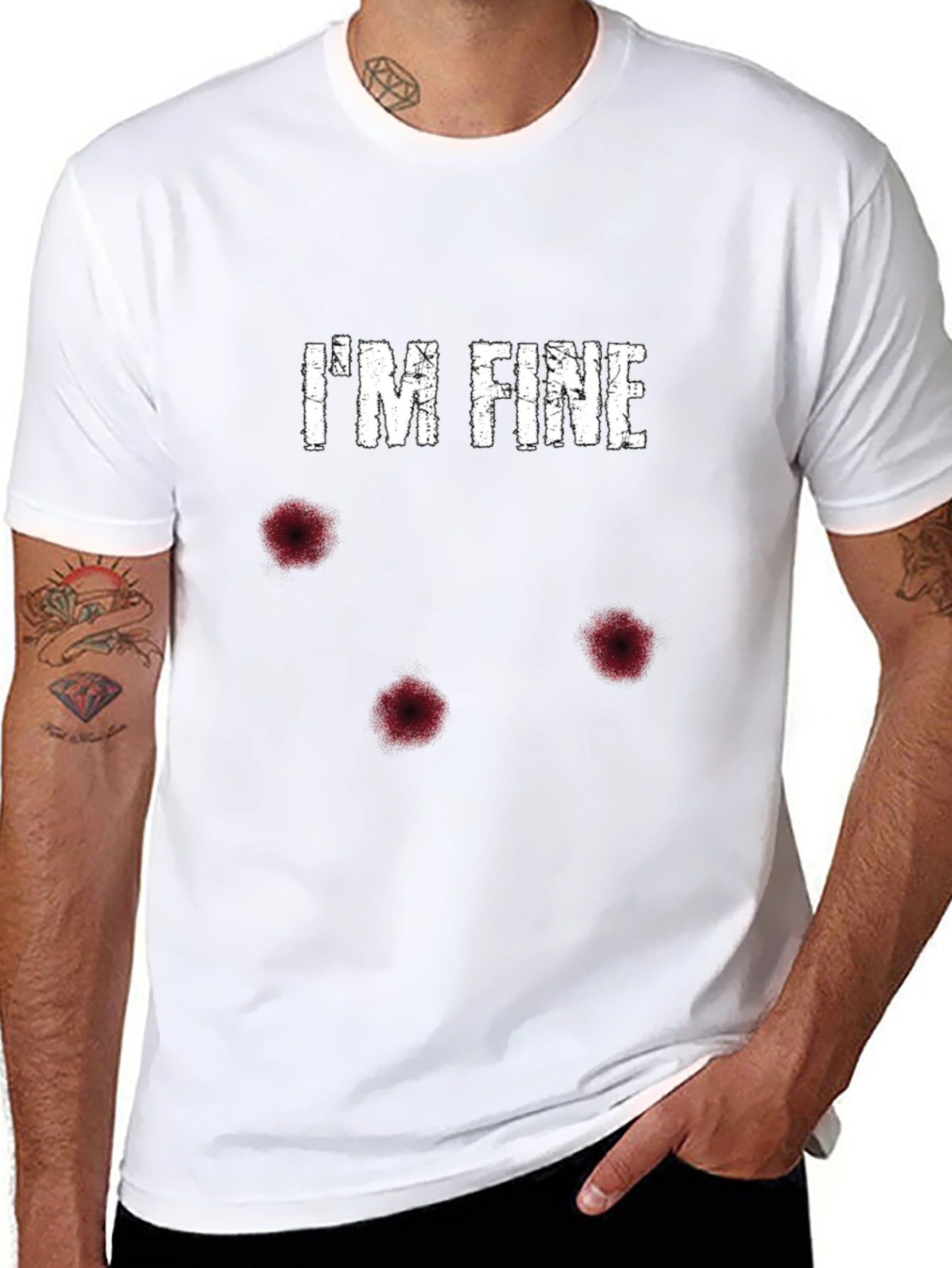 Im Fine Bullet Hole Graphic Tee