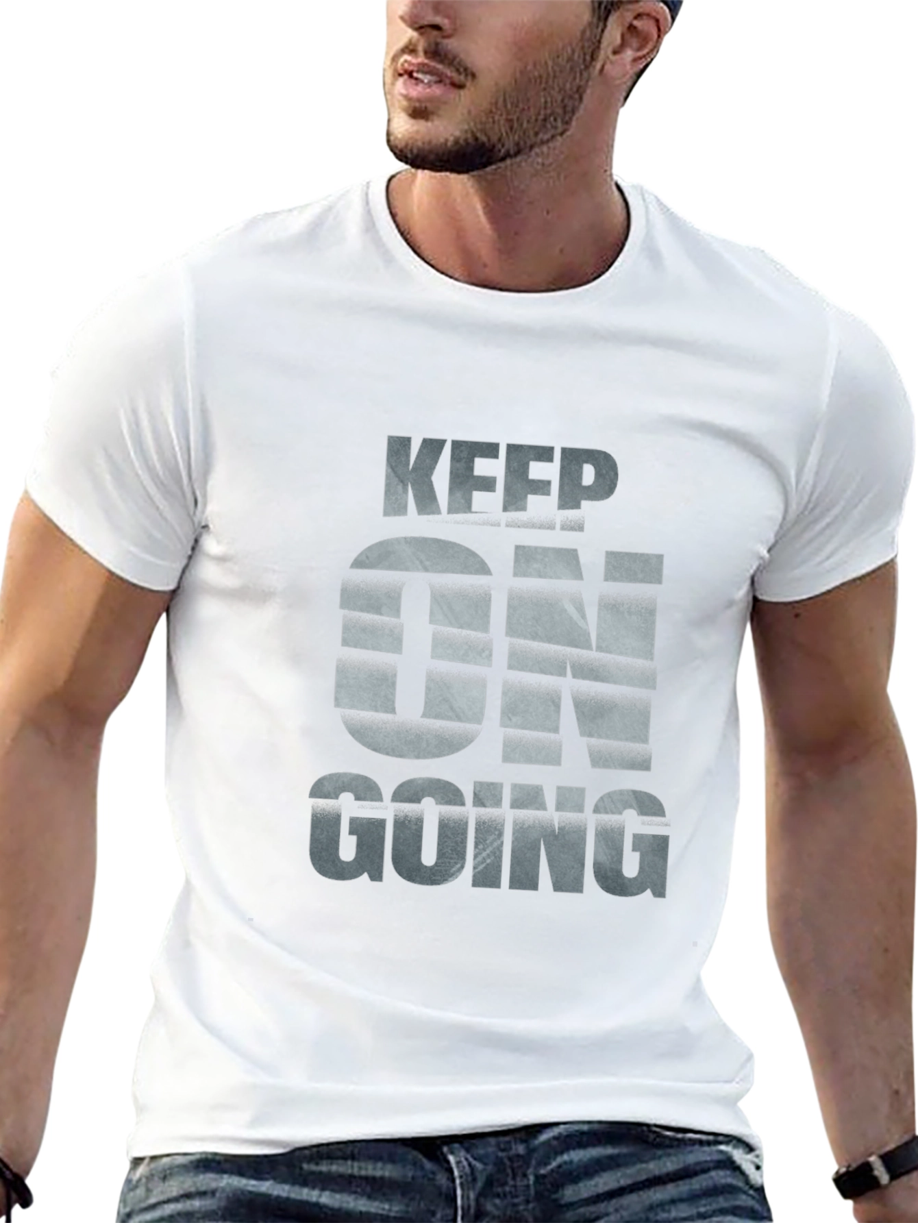 Keep On Going Black Graphic Tee