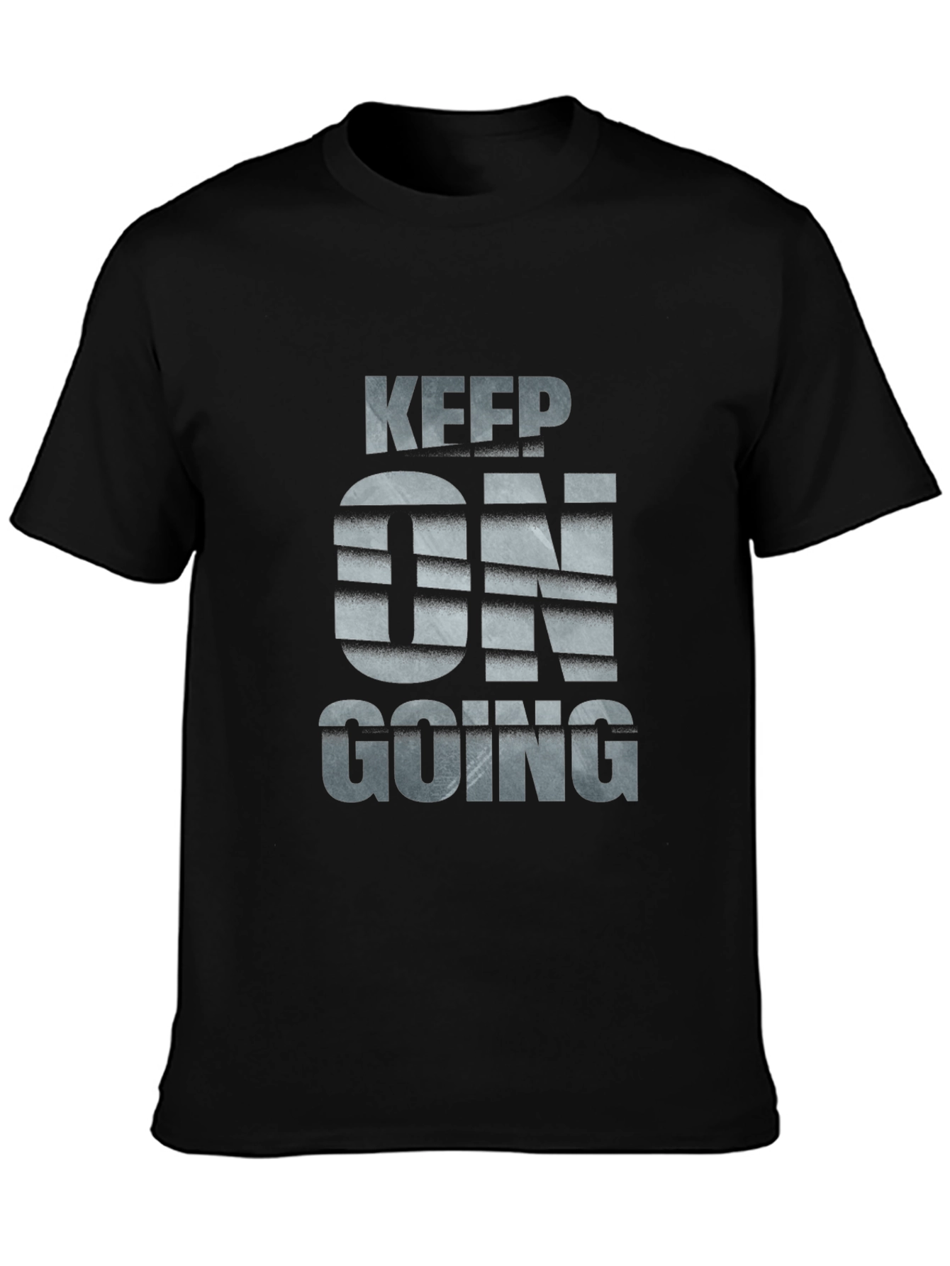 Keep On Going Black Graphic Tee