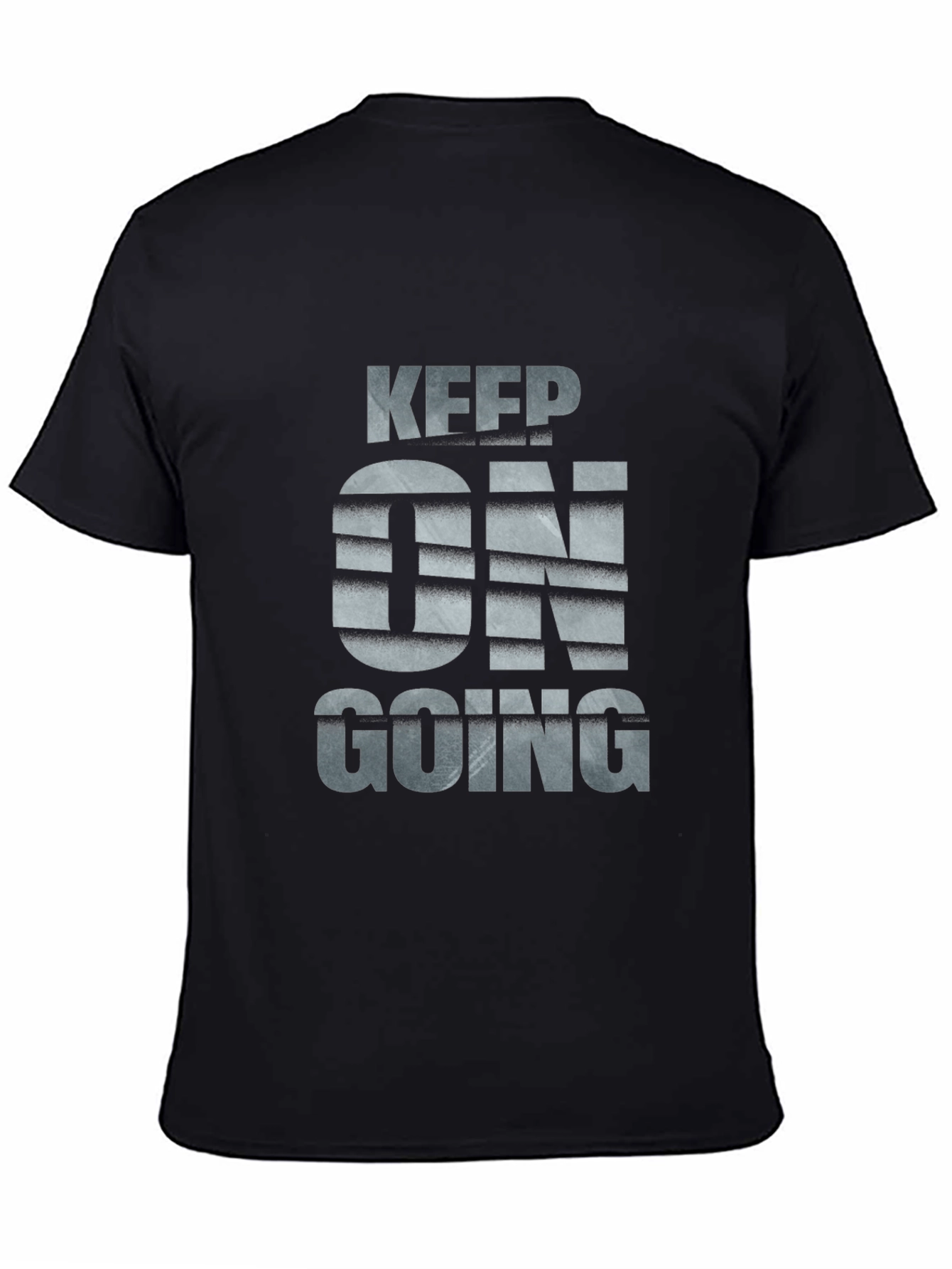 Keep On Going Black Graphic Tee