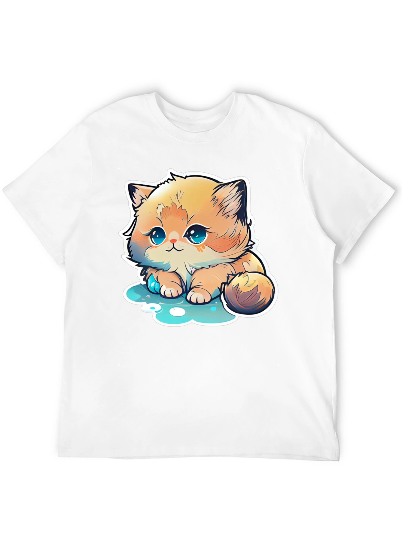 Cute Cartoon Kitten T-Shirt
