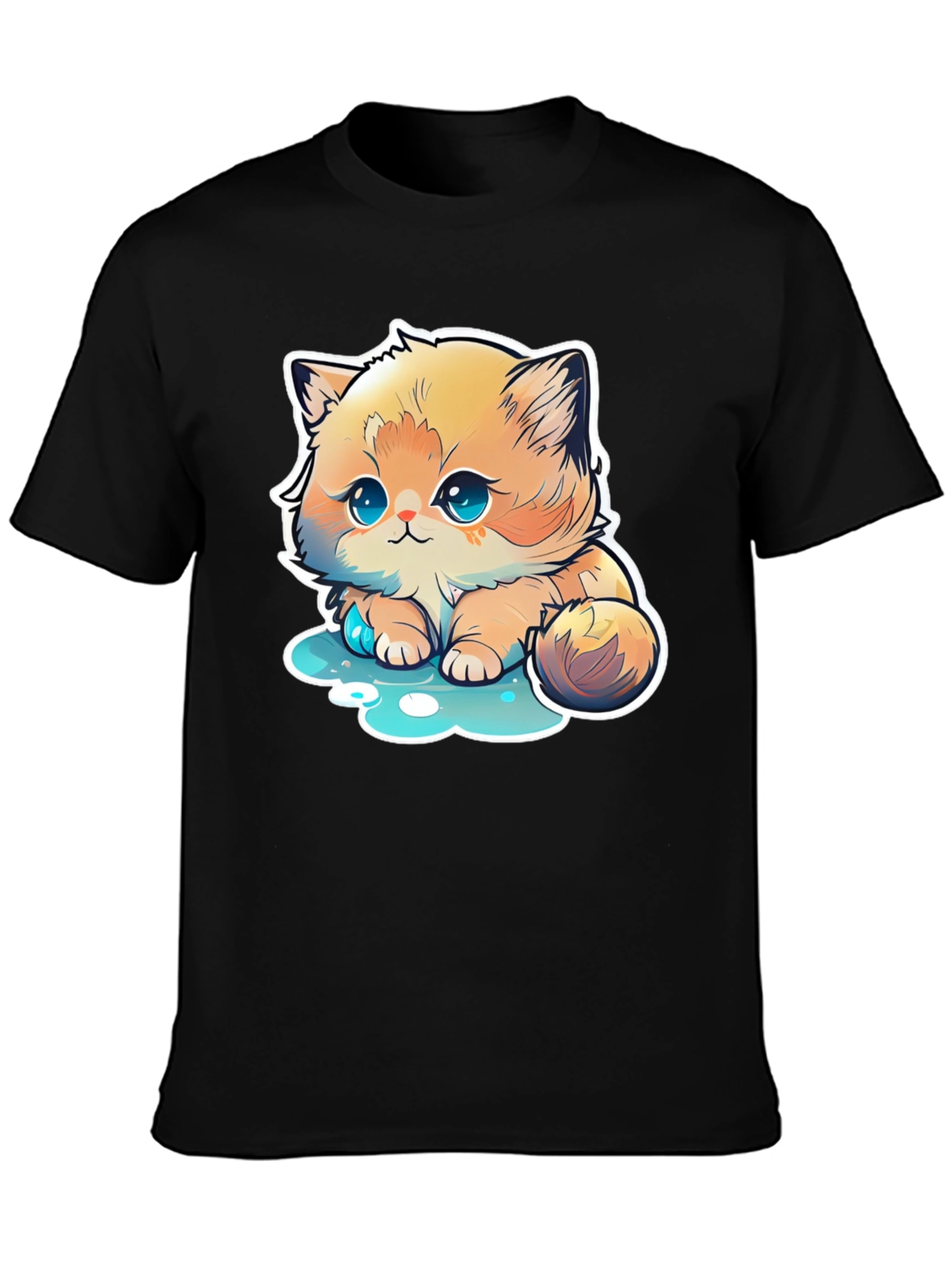 Cute Cartoon Kitten T-Shirt