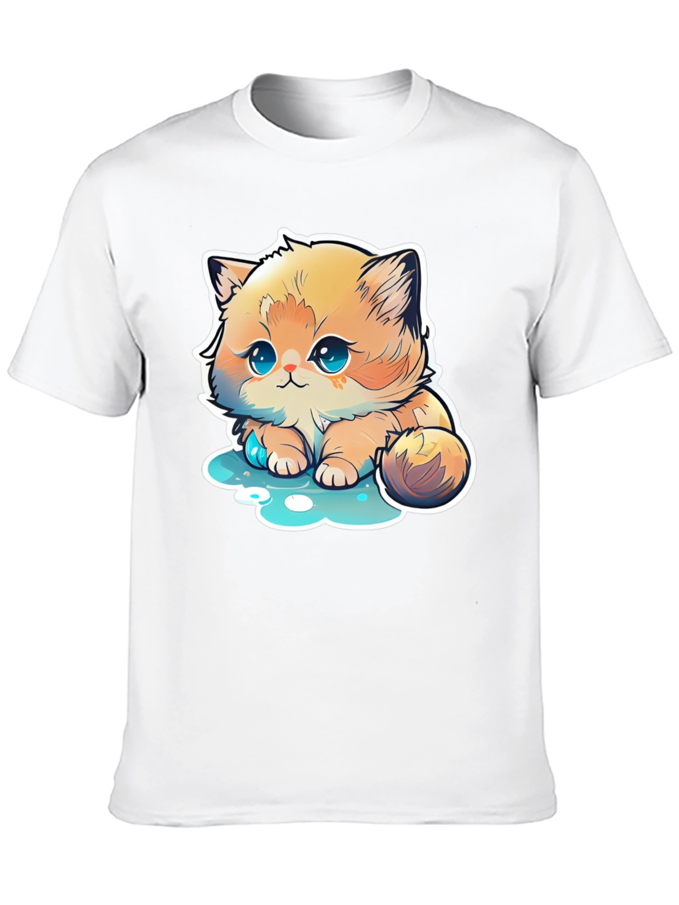 Cute Cartoon Kitten T-Shirt