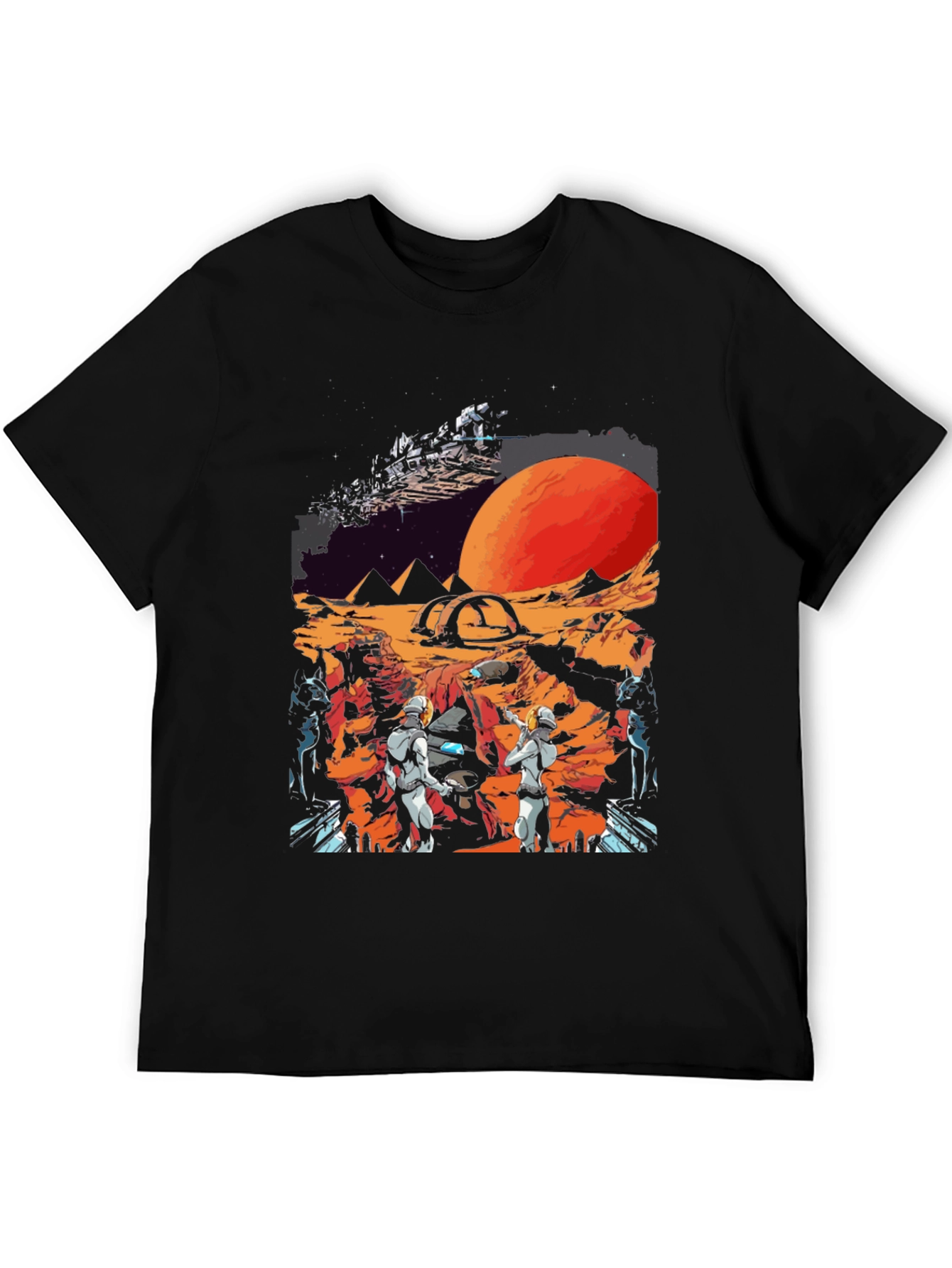 Sci-Fi Planet Graphic T-Shirt
