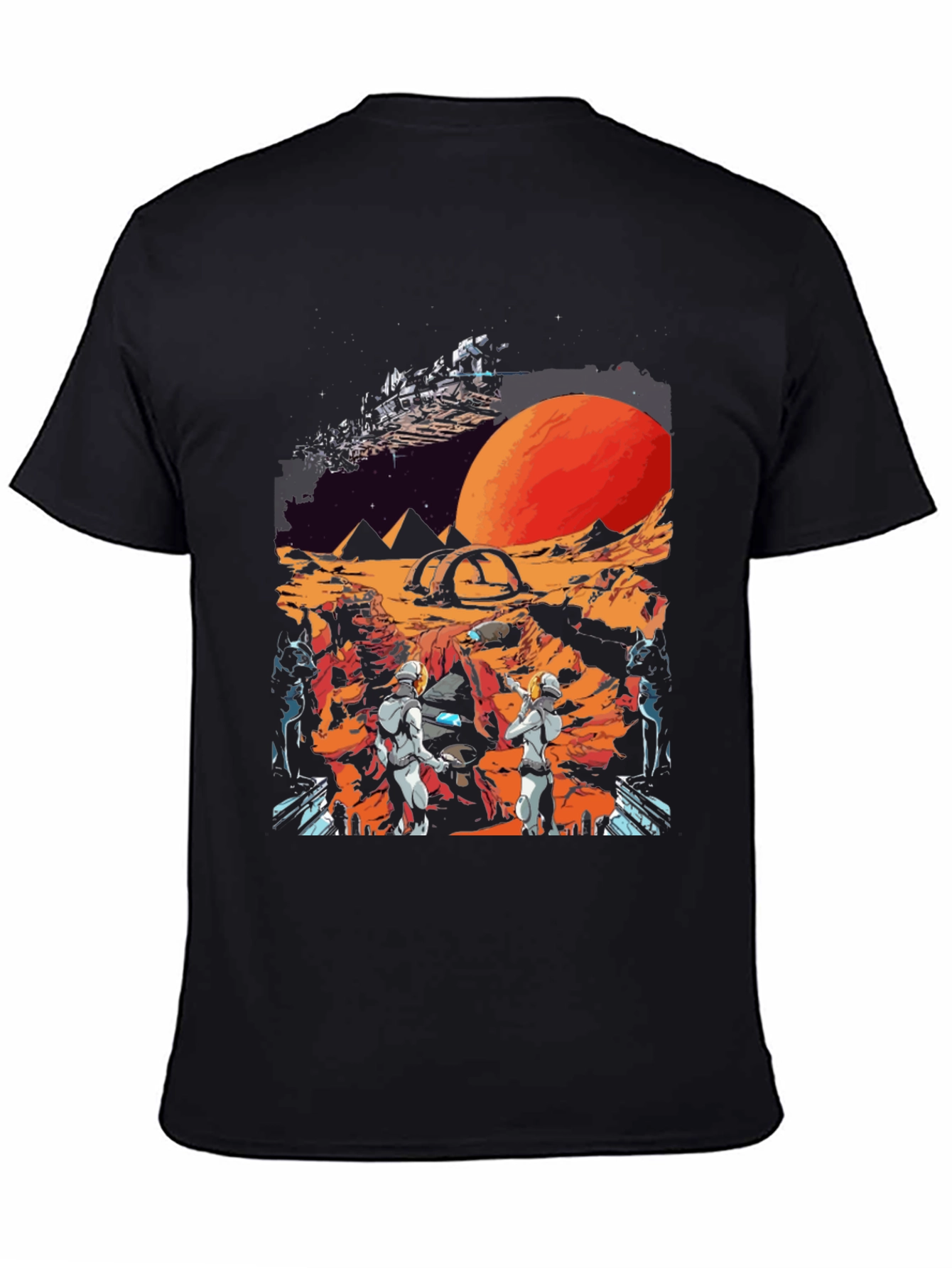 Sci-Fi Planet Graphic T-Shirt
