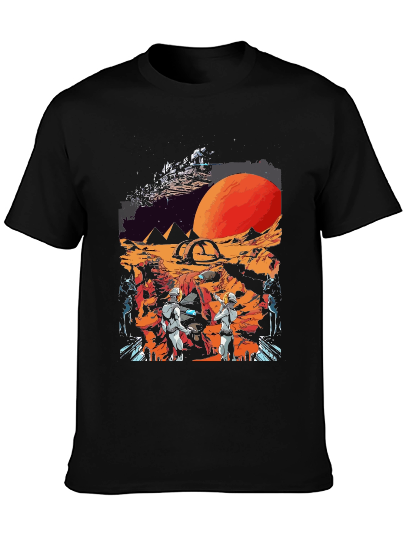 Sci-Fi Planet Graphic T-Shirt