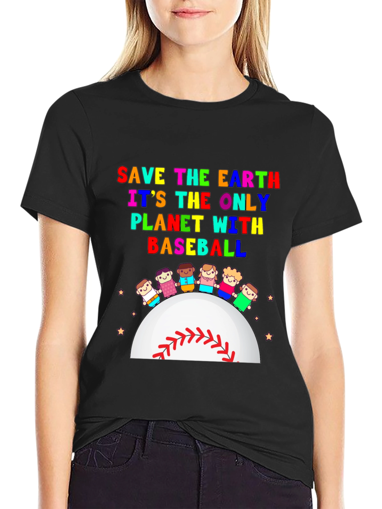 Save Earth Baseball Planet T-Shirt