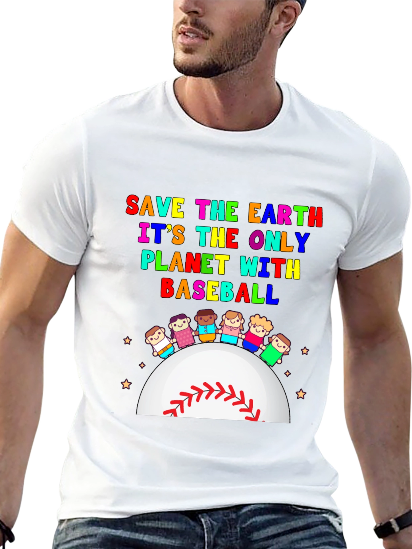 Save Earth Baseball Planet T-Shirt