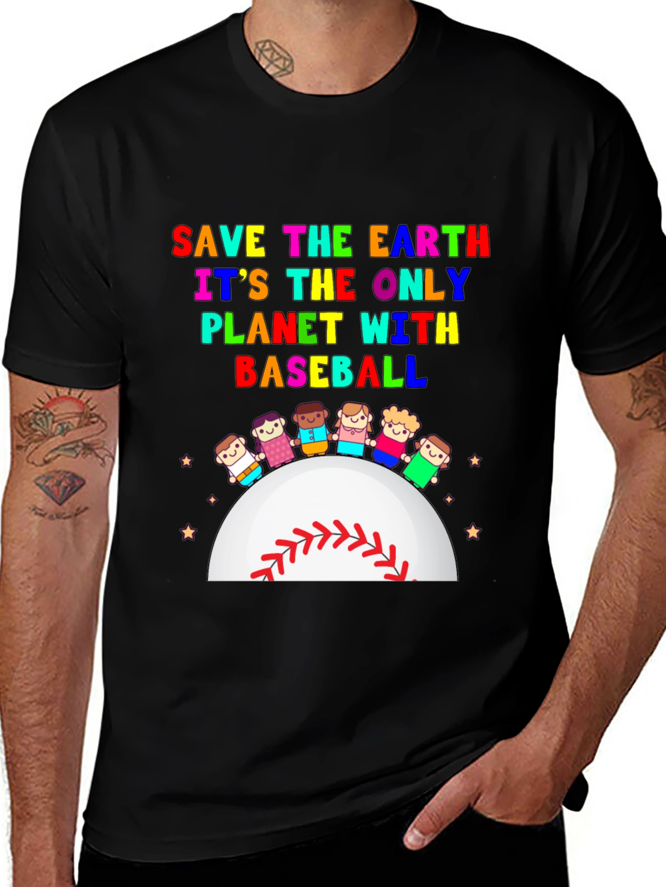Save Earth Baseball Planet T-Shirt