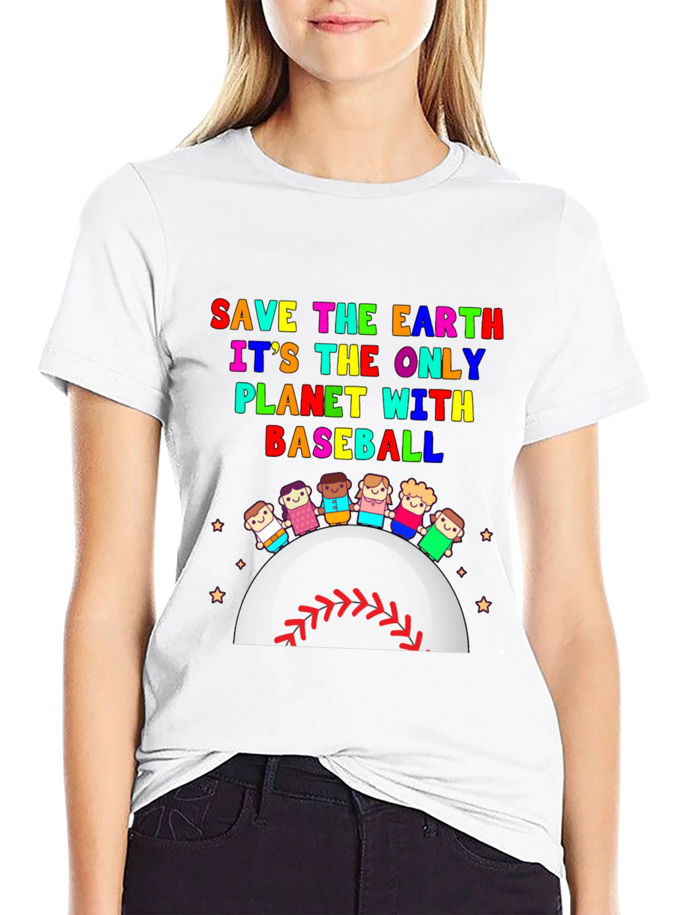 Save Earth Baseball Planet T-Shirt