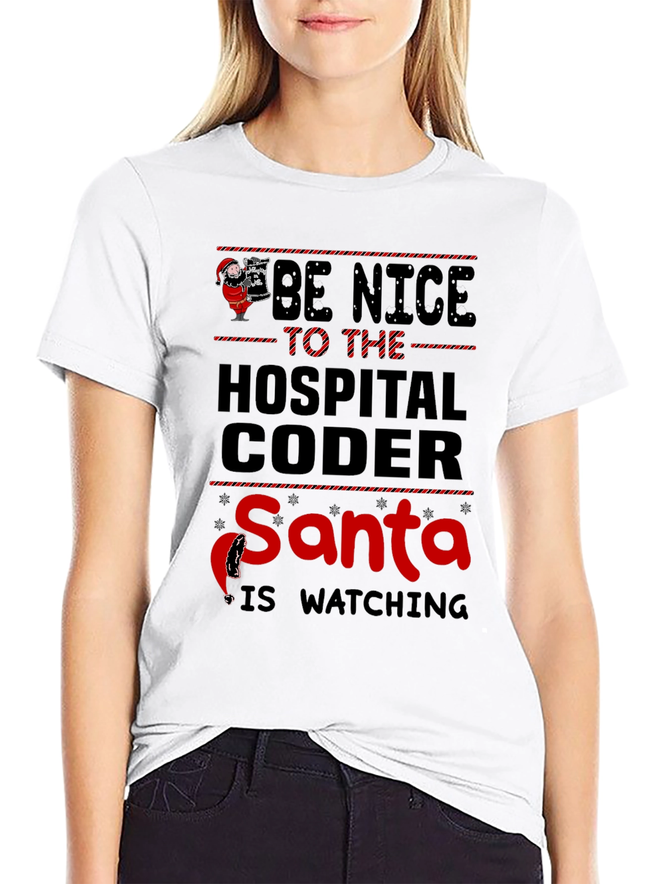 Funny Hospital Coder Santa T-Shirt