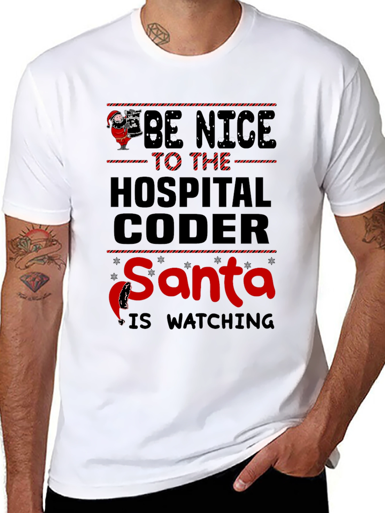 Funny Hospital Coder Santa T-Shirt