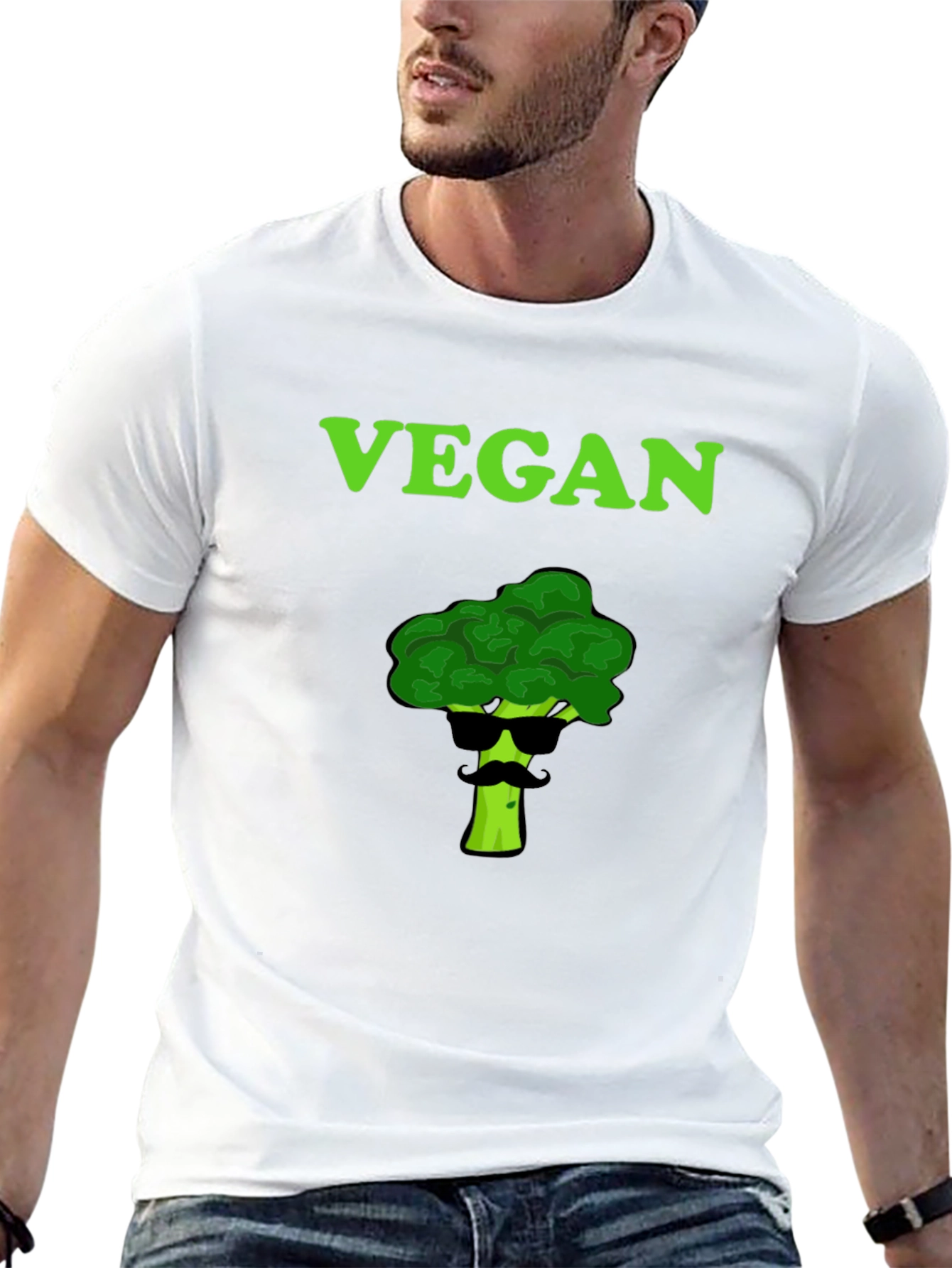 Vegan Broccoli T-Shirt - Cool Graphic Tee