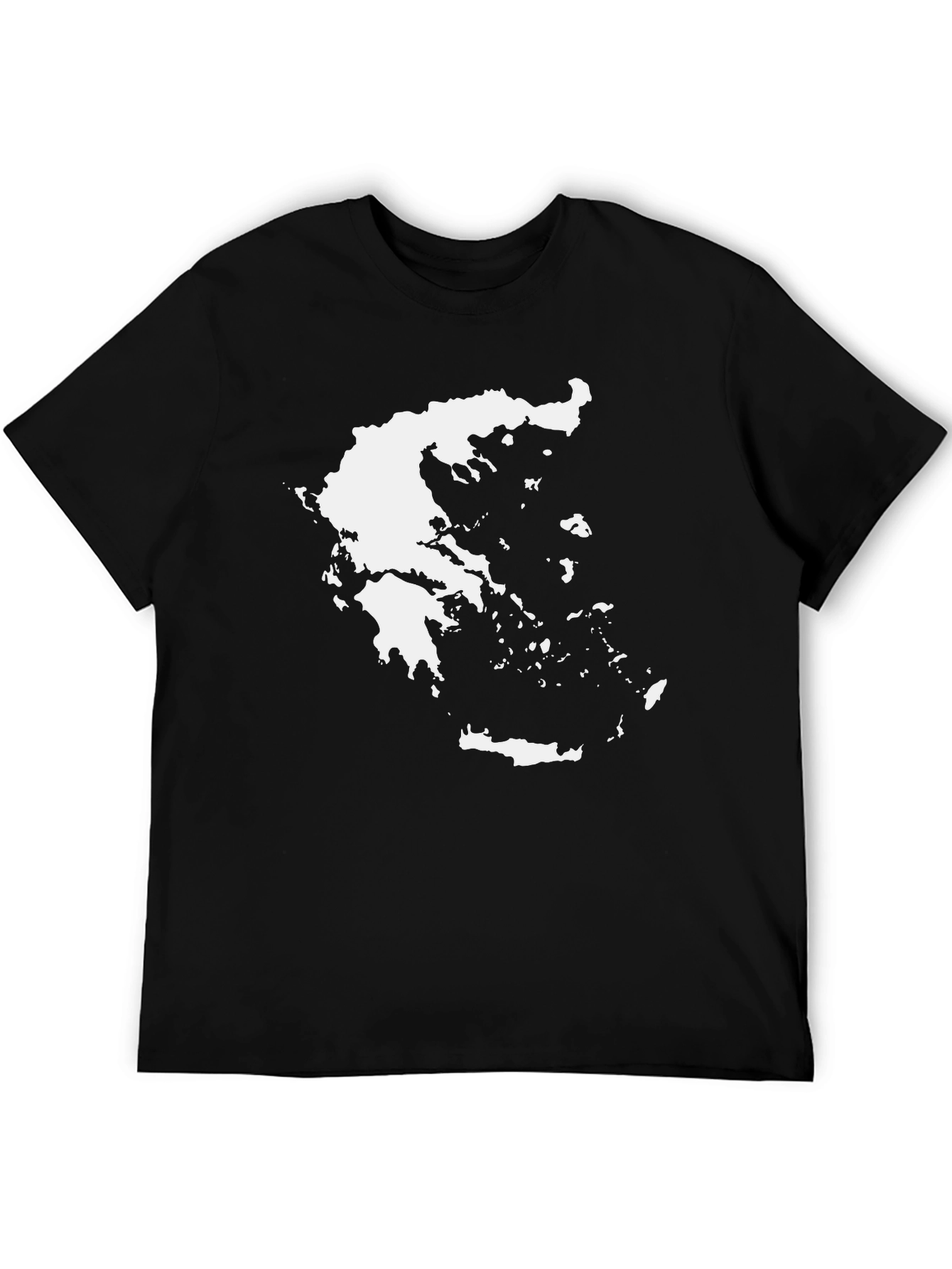 Greece Map T-Shirt - Stylish Black Tee